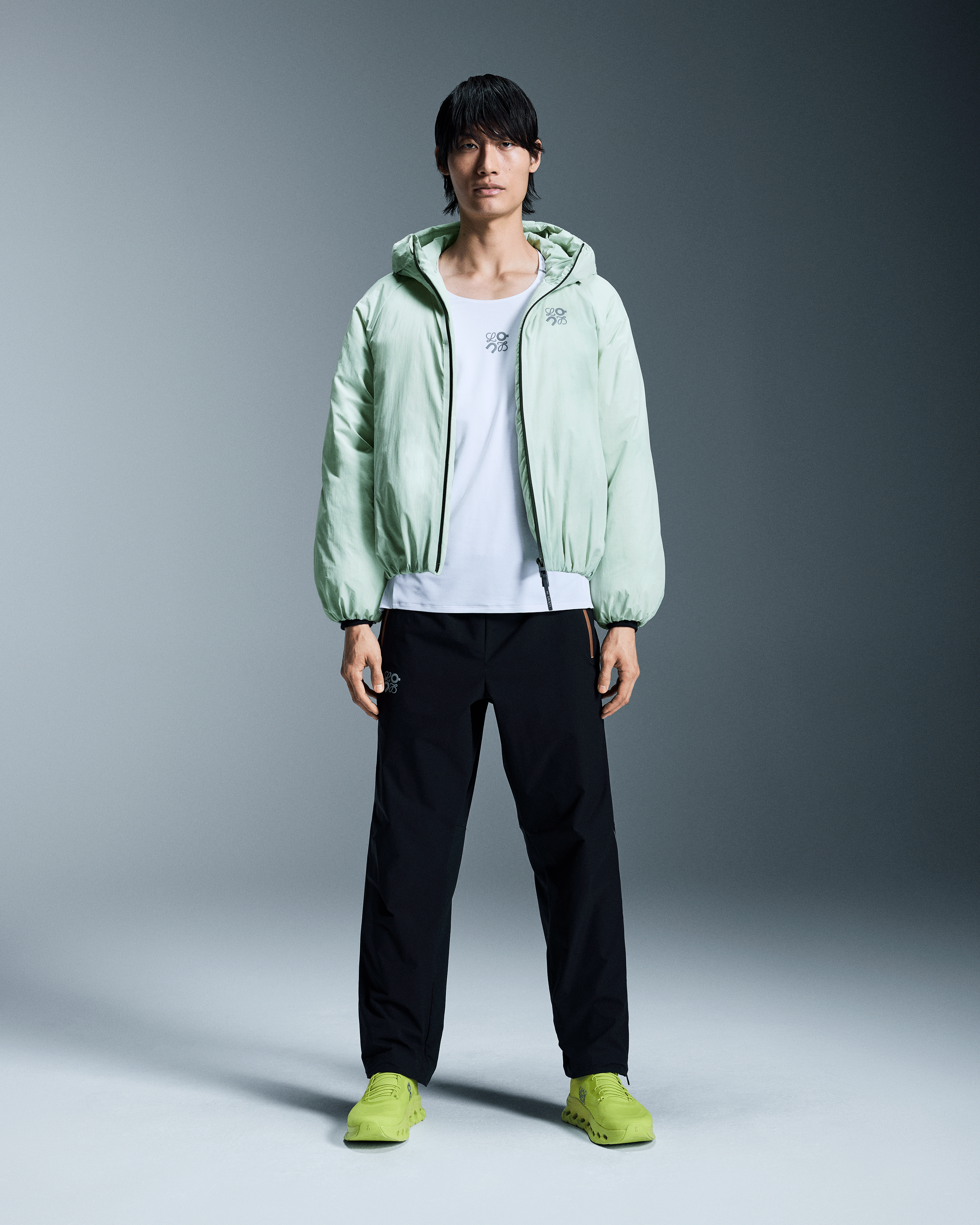 On Puffer Jacket LOEWE White & Multicolor Homme Vestes