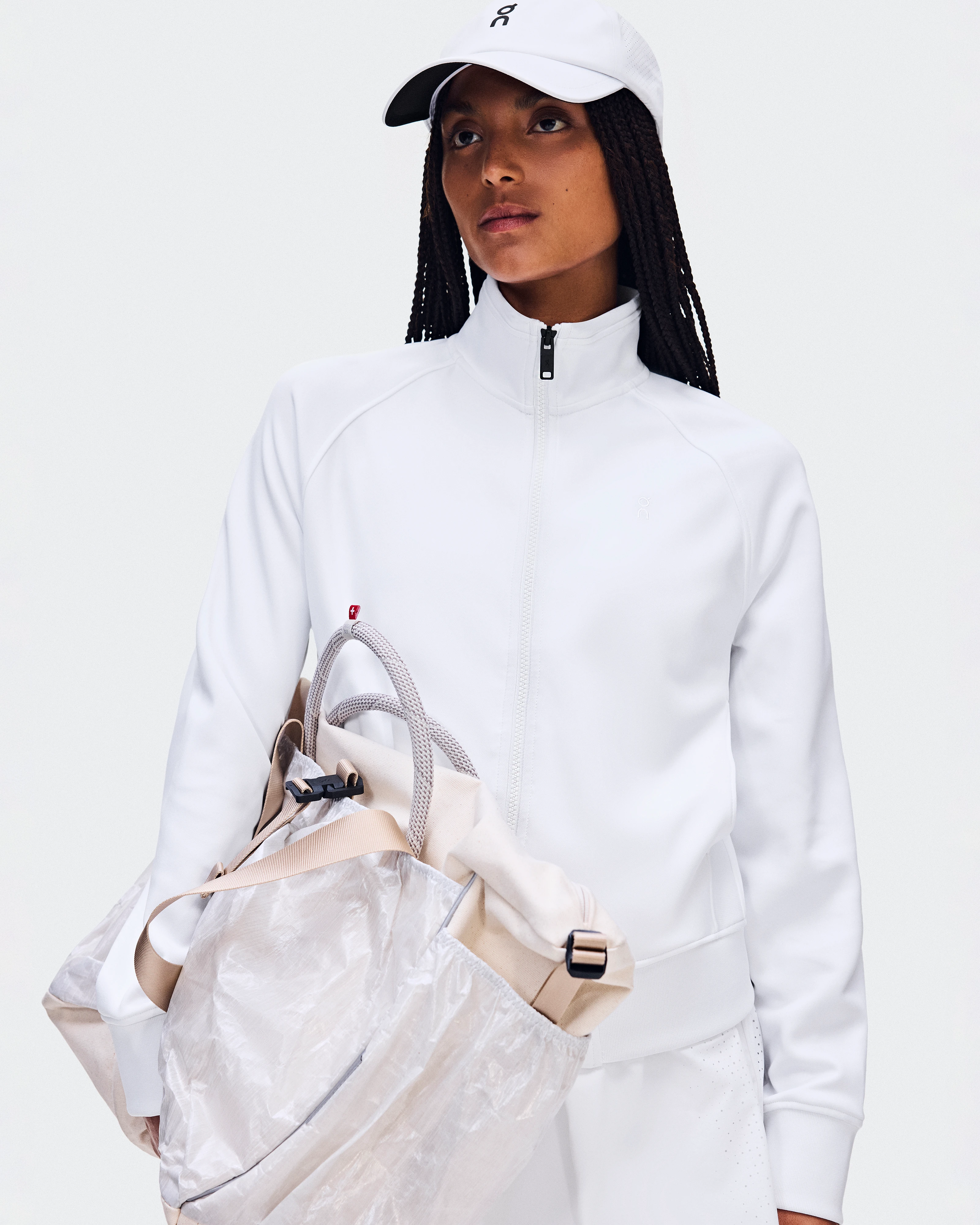 On Courtside Full Zip LDN White Femme