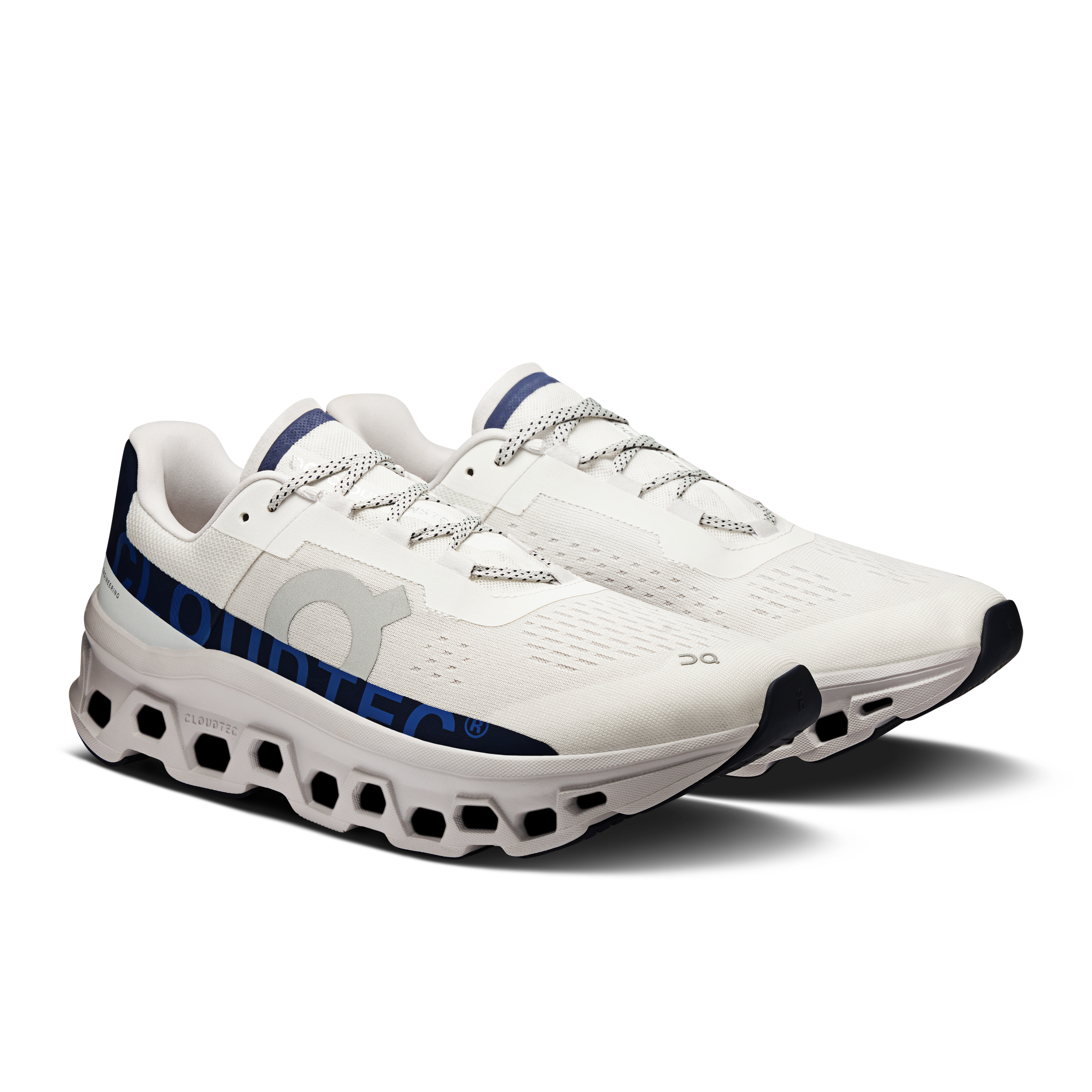 On Cloudmonster Ivory & Midnight Homme Running sur route Chaussures