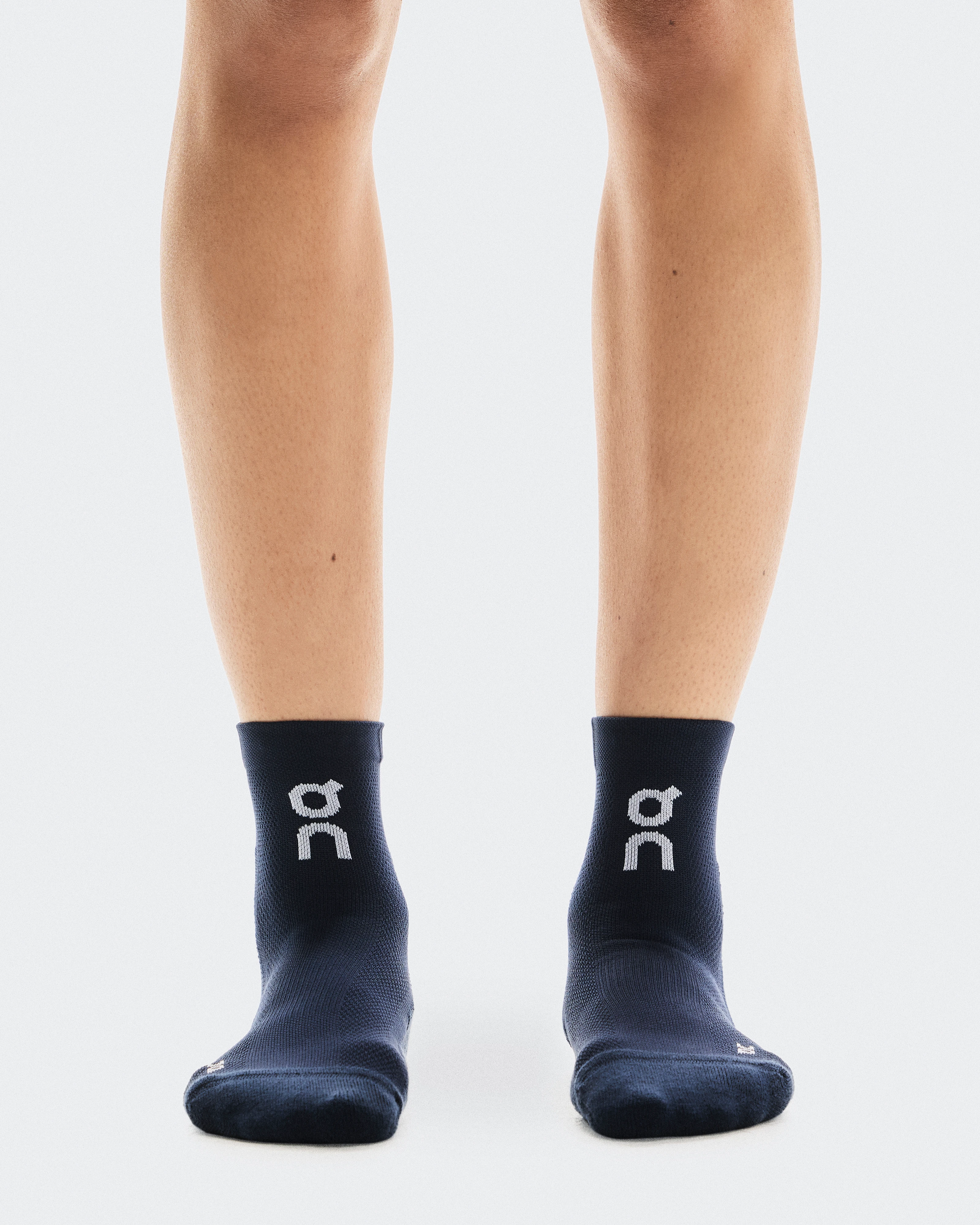On Core Run Sock Mid 2P Navy Unisexe Chaussettes