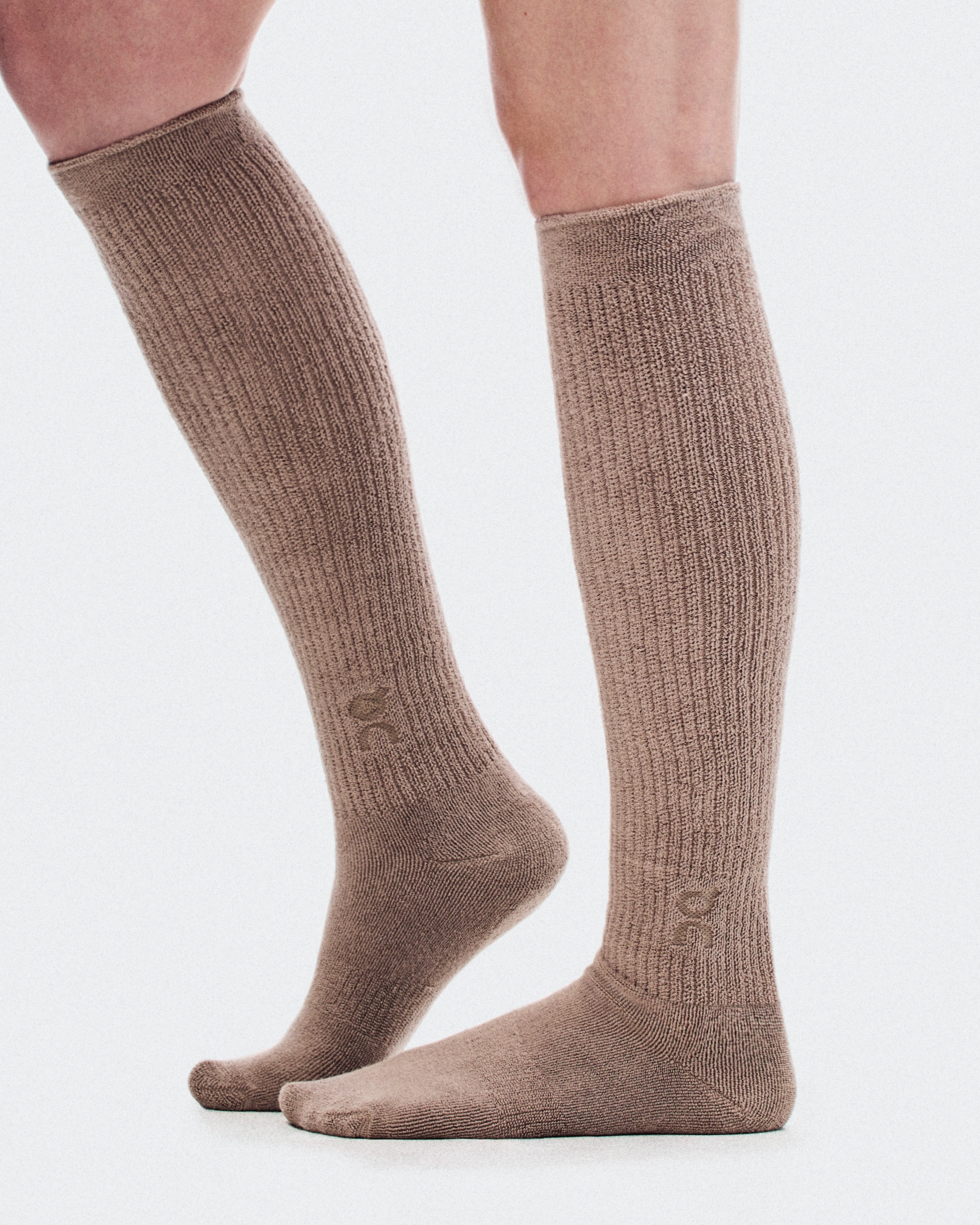 On Terry Sock Knee High Clay Unisexe Chaussettes