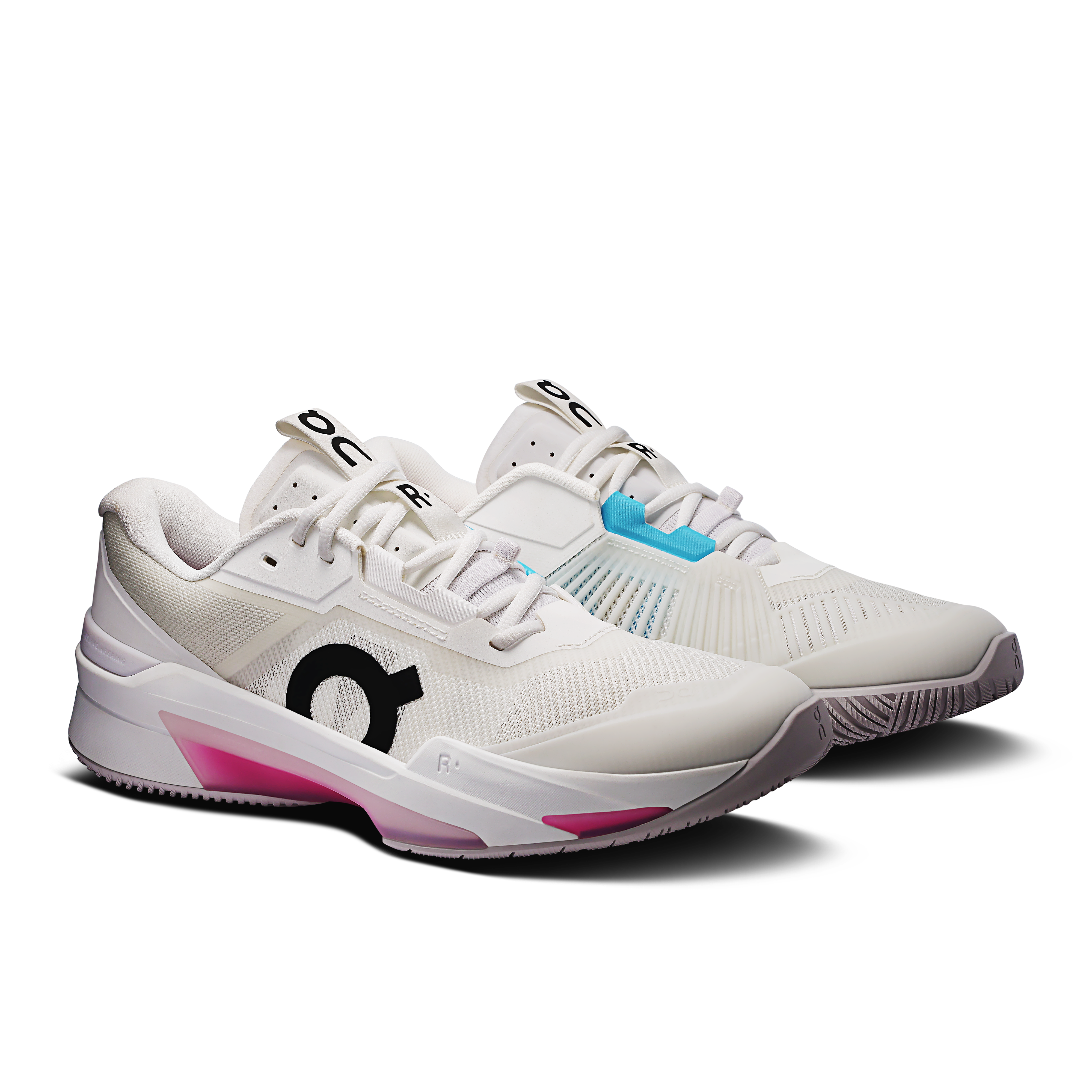 On THE ROGER Pro Fire White & Pink Homme Tennis Chaussures