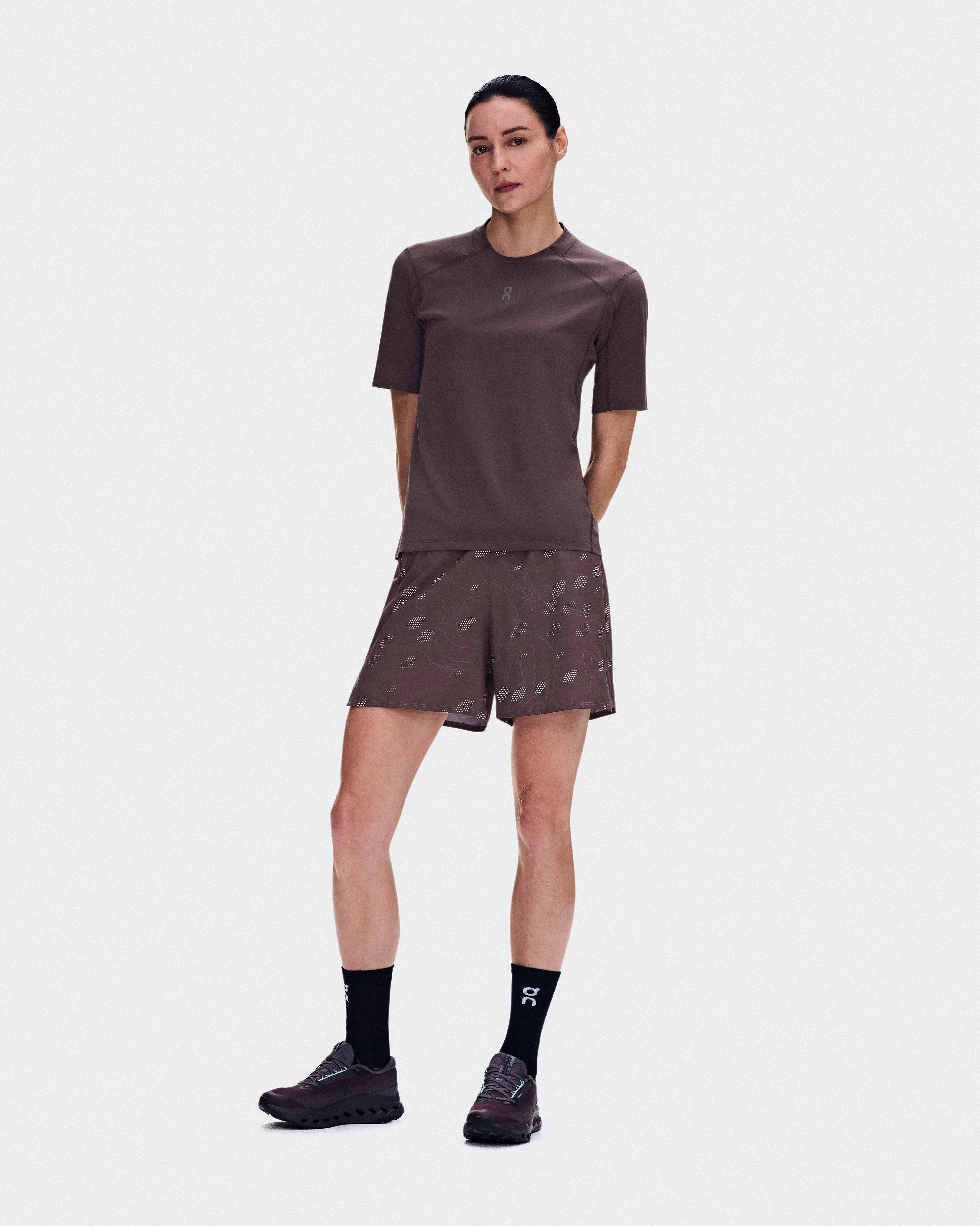 On Trail-T Solar Mulberry Femme Running de trail
