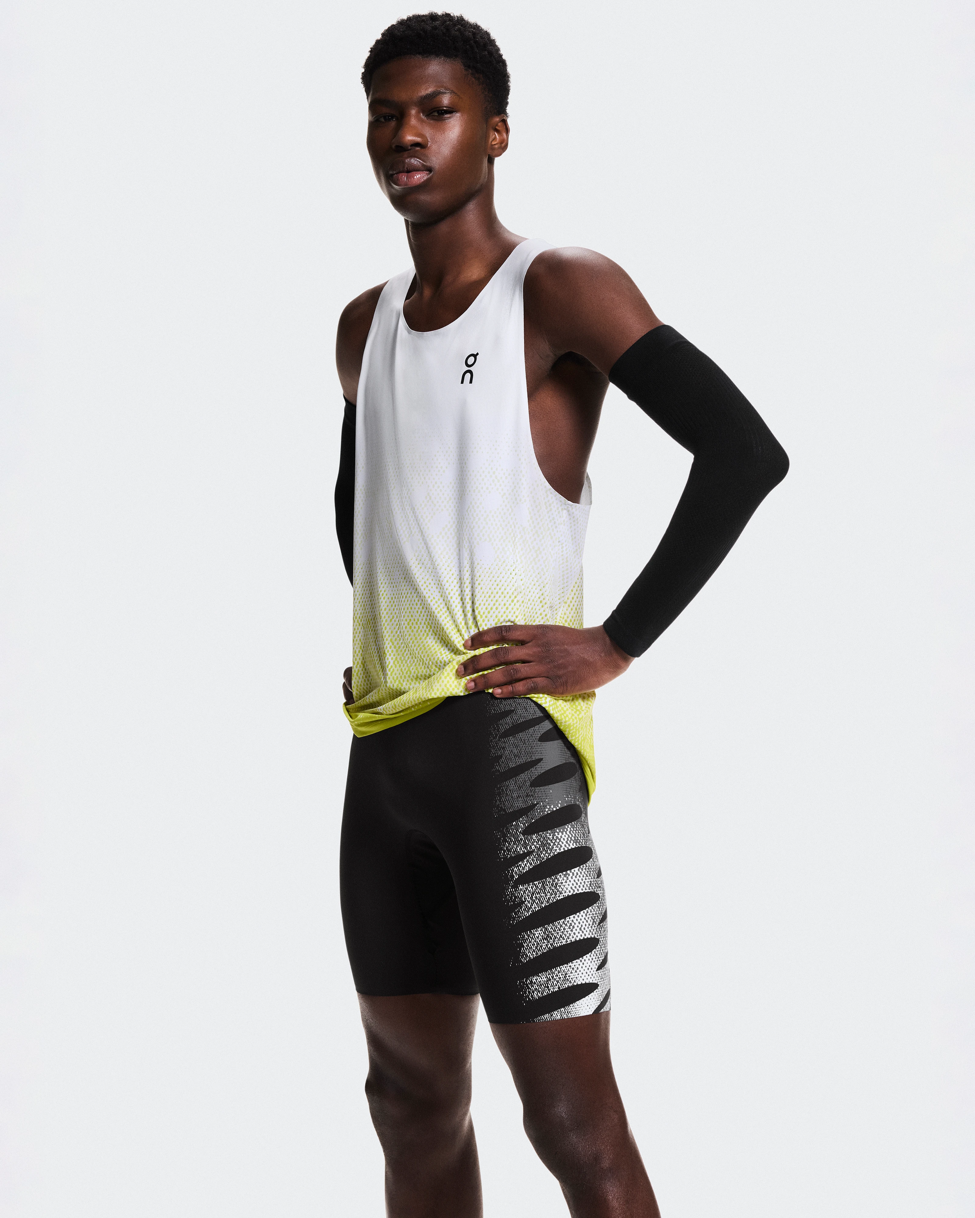 On Zero Half Tights Iron & White Homme Leggings