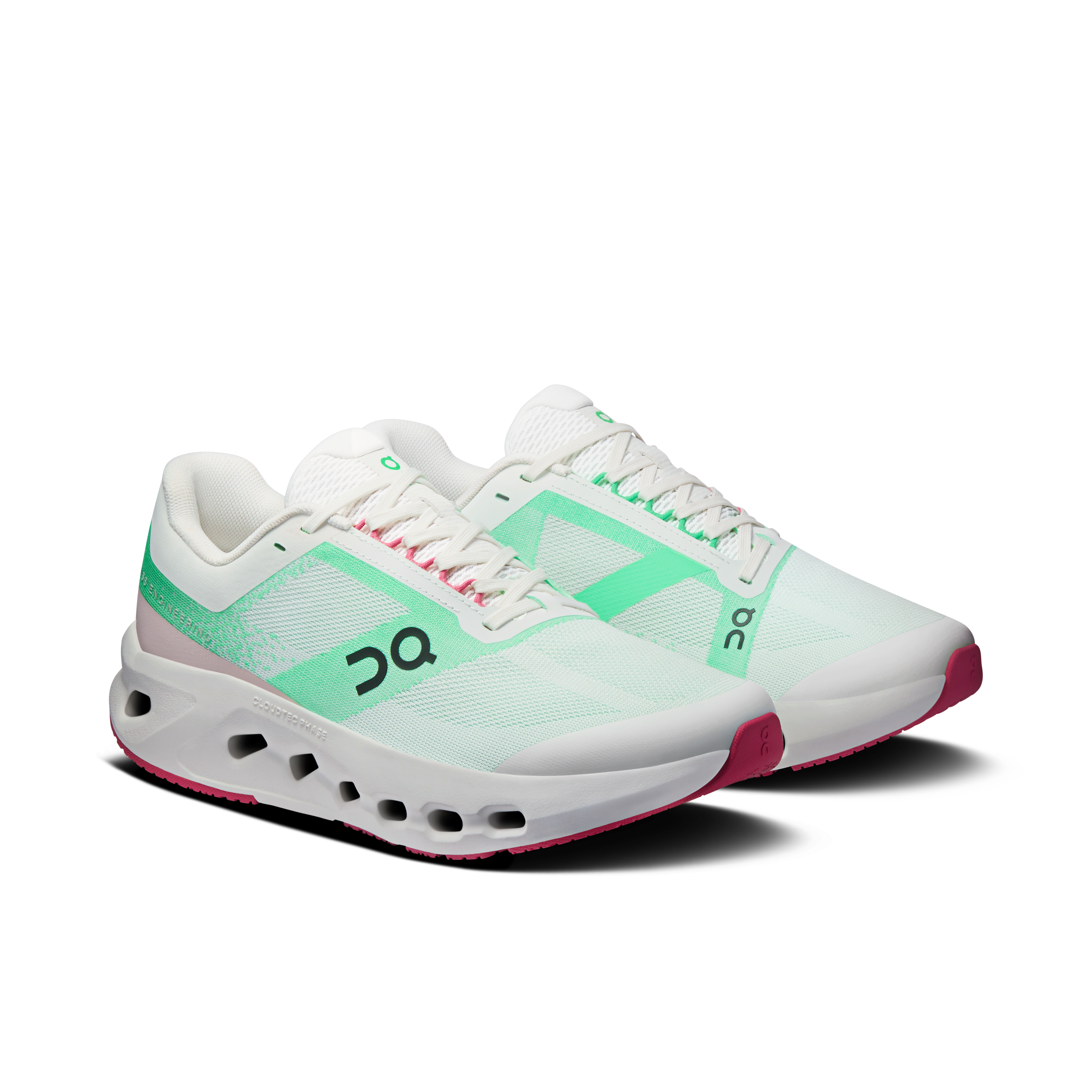 On Cloudsurfer Youth Verdite & Ivory Ados Running sur route Chaussures