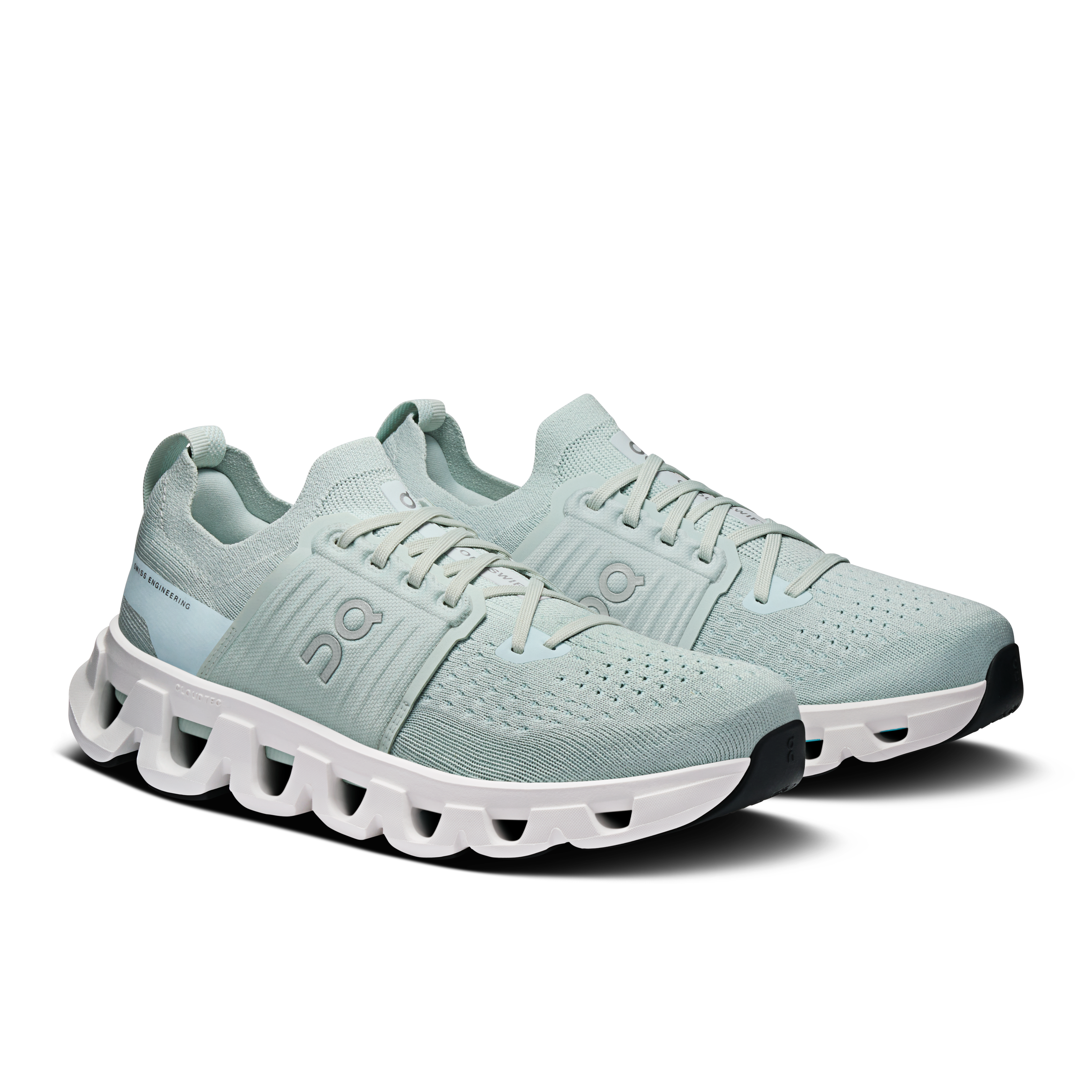 On Cloudswift 4 Surf & White Femme Running sur route Chaussures