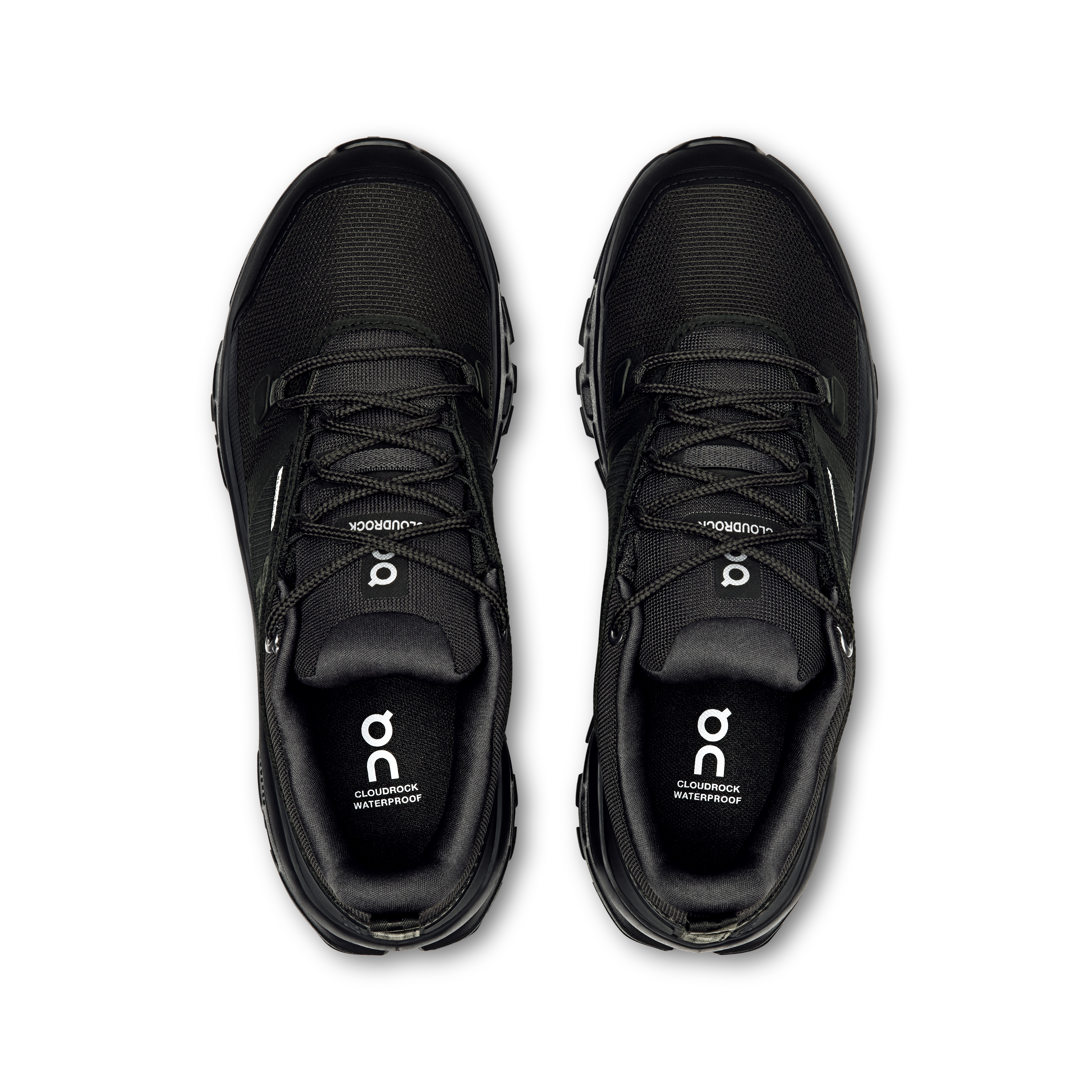 On Cloudrock Low Waterproof Black & Black Femme Randonnée Chaussures