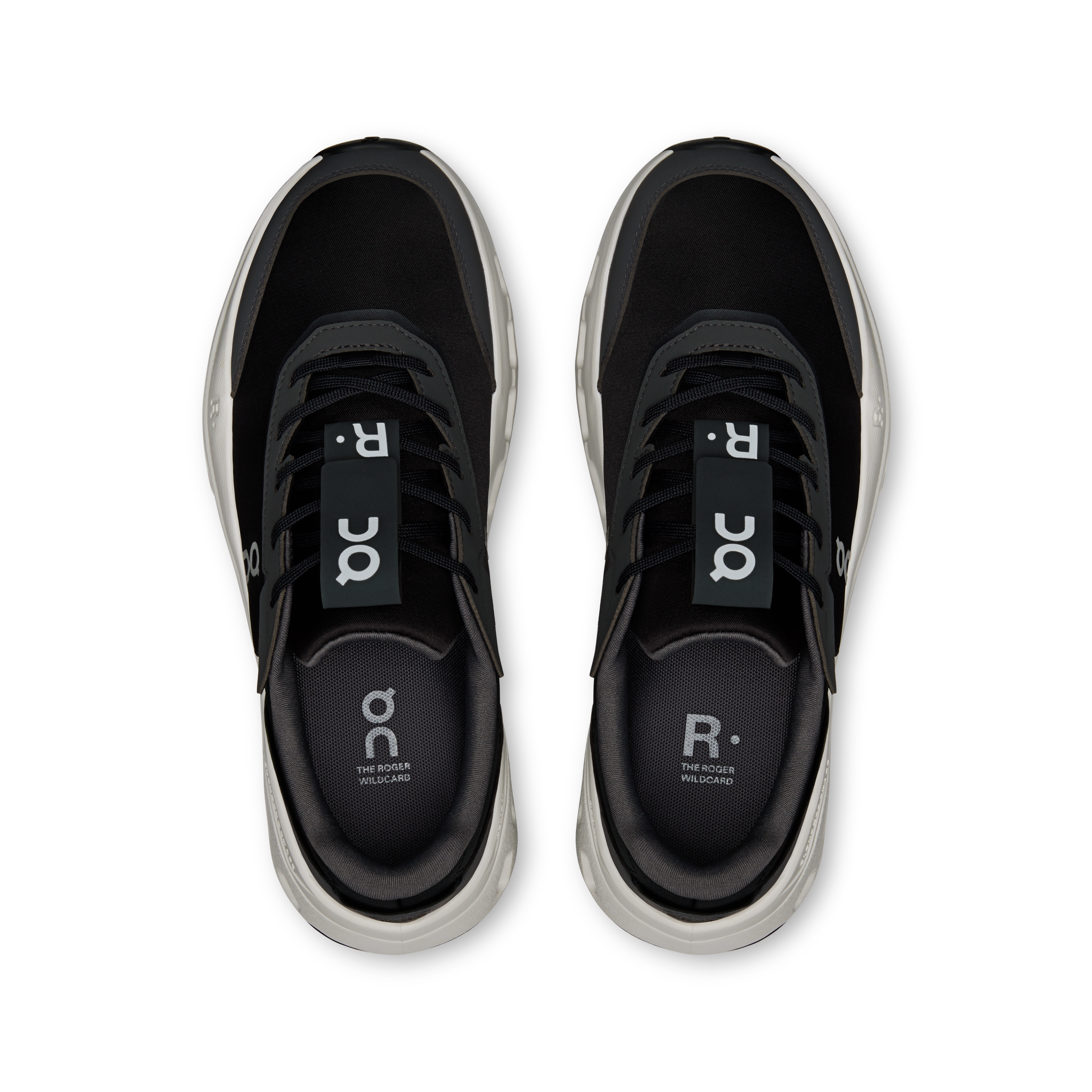 On THE ROGER Wildcard Black & White Femme Tennis Chaussures