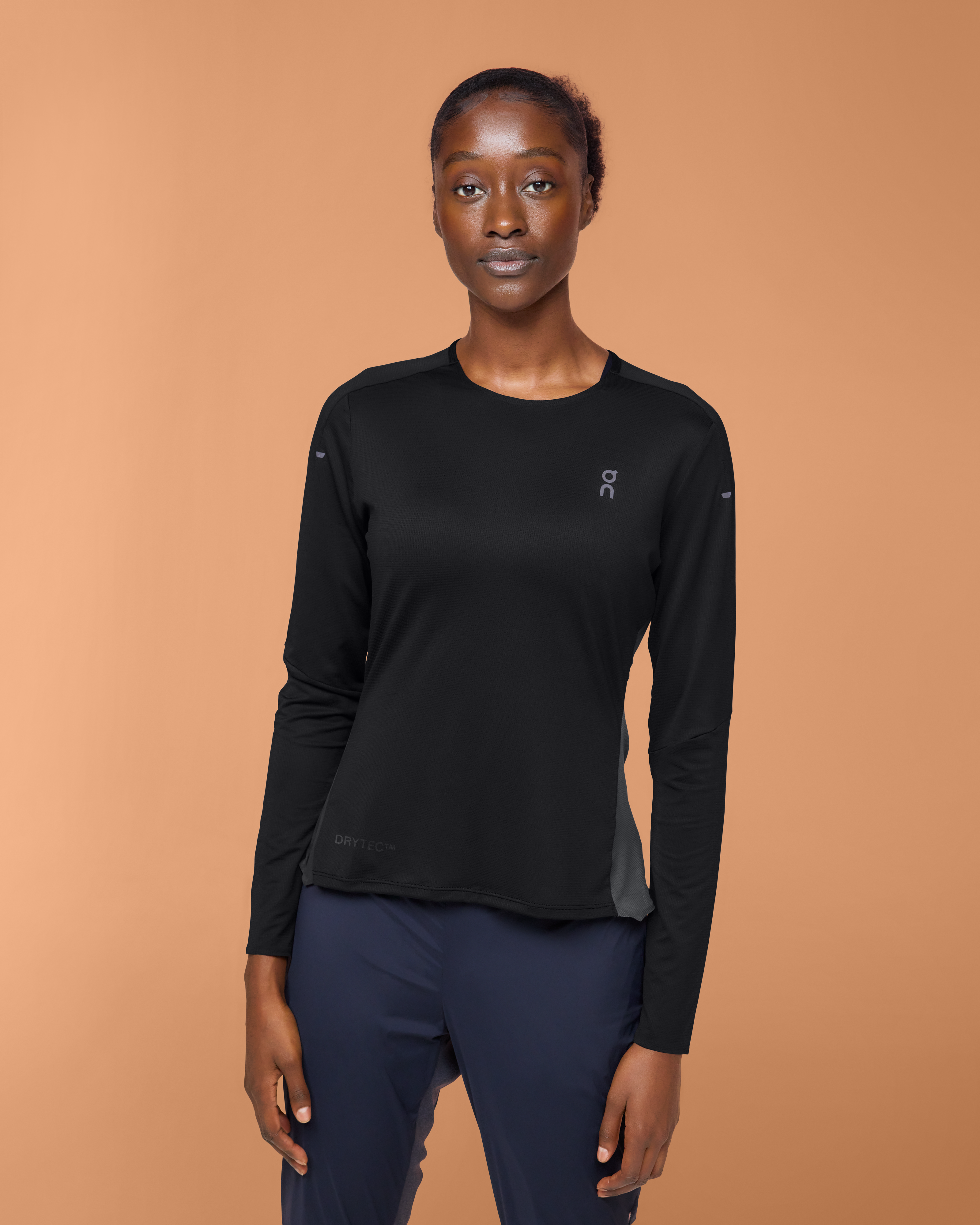On Performance Long-T Black & Eclipse Femme Hauts et t-shirts