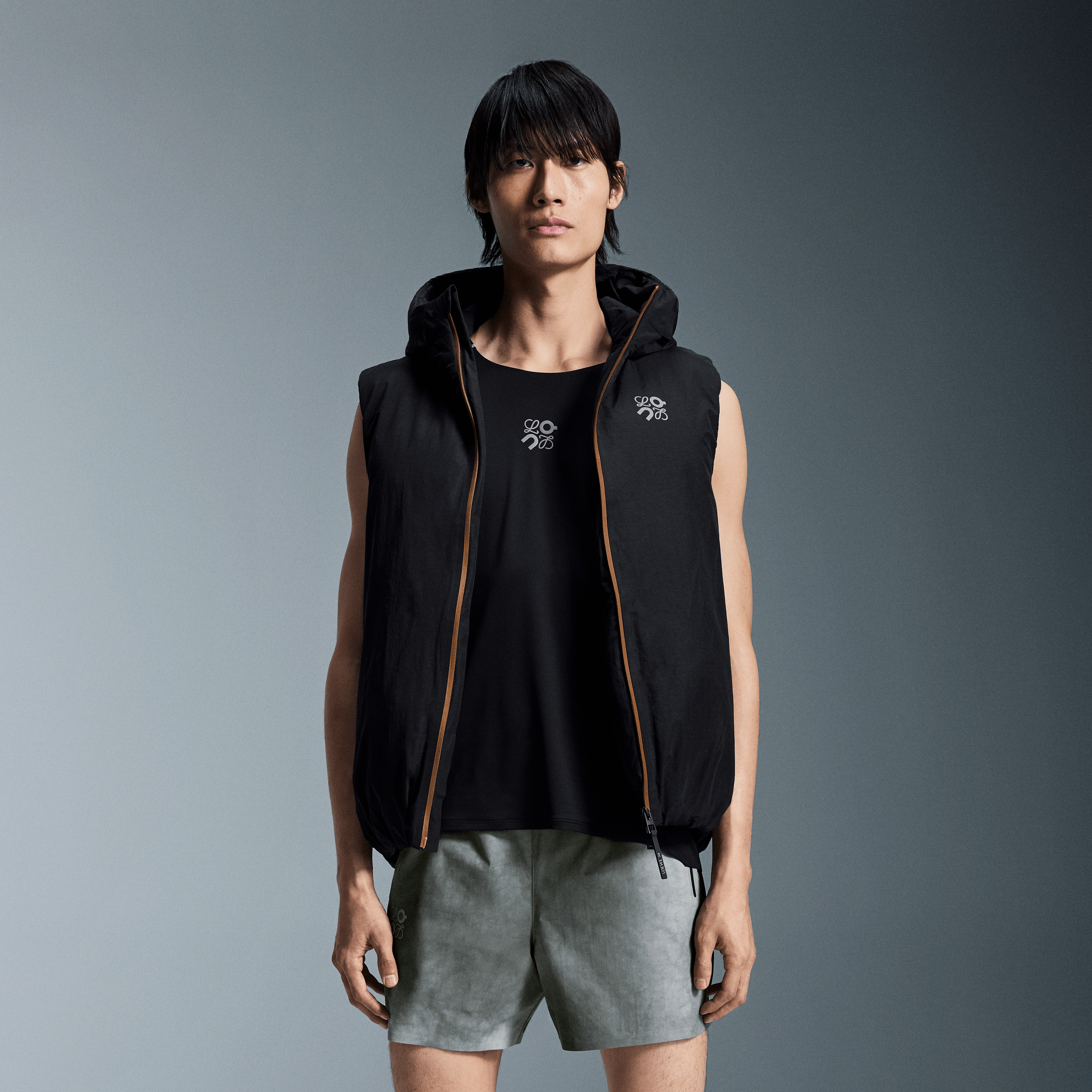 On Puffer Vest LOEWE Black Homme – Édition spéciale, quotidien, LOEWE × On Vestes