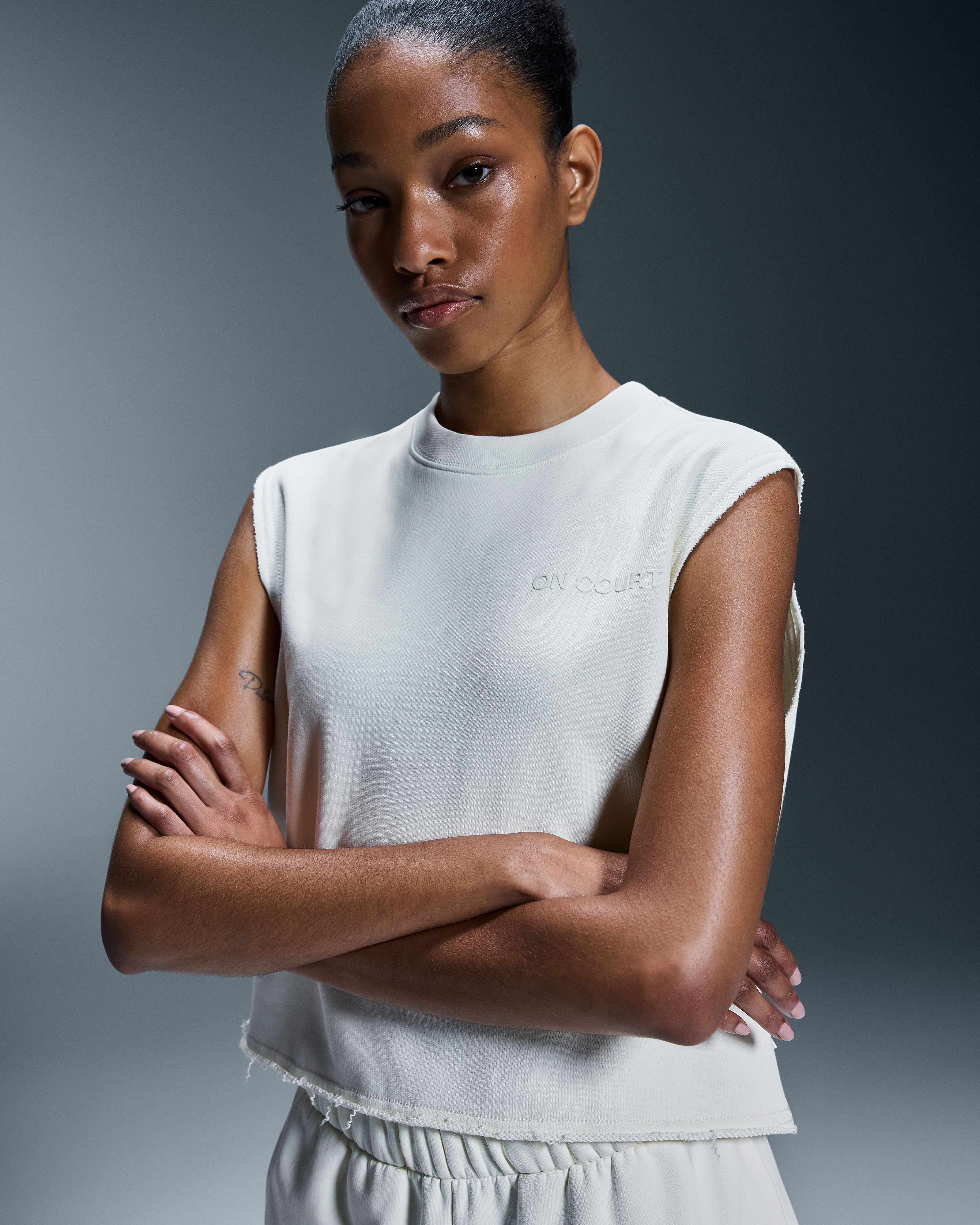 On Open Club Crew Crop White Femme Hauts et t-shirts