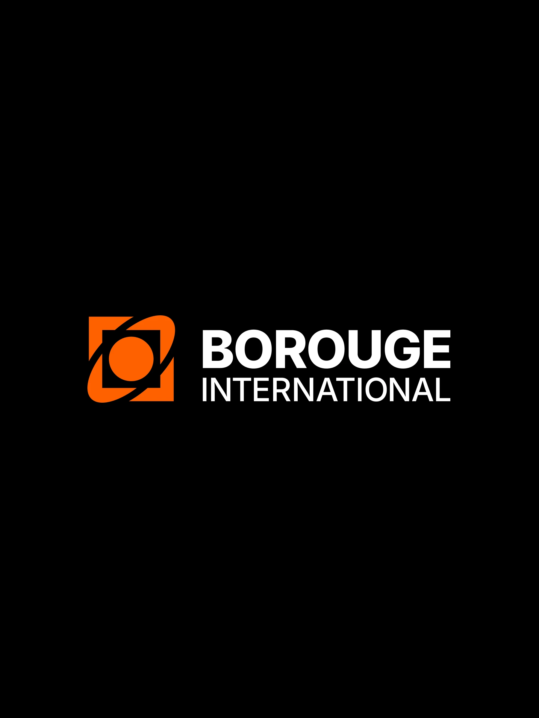Logo Borealis bleu vif sur fond bleu marine. 