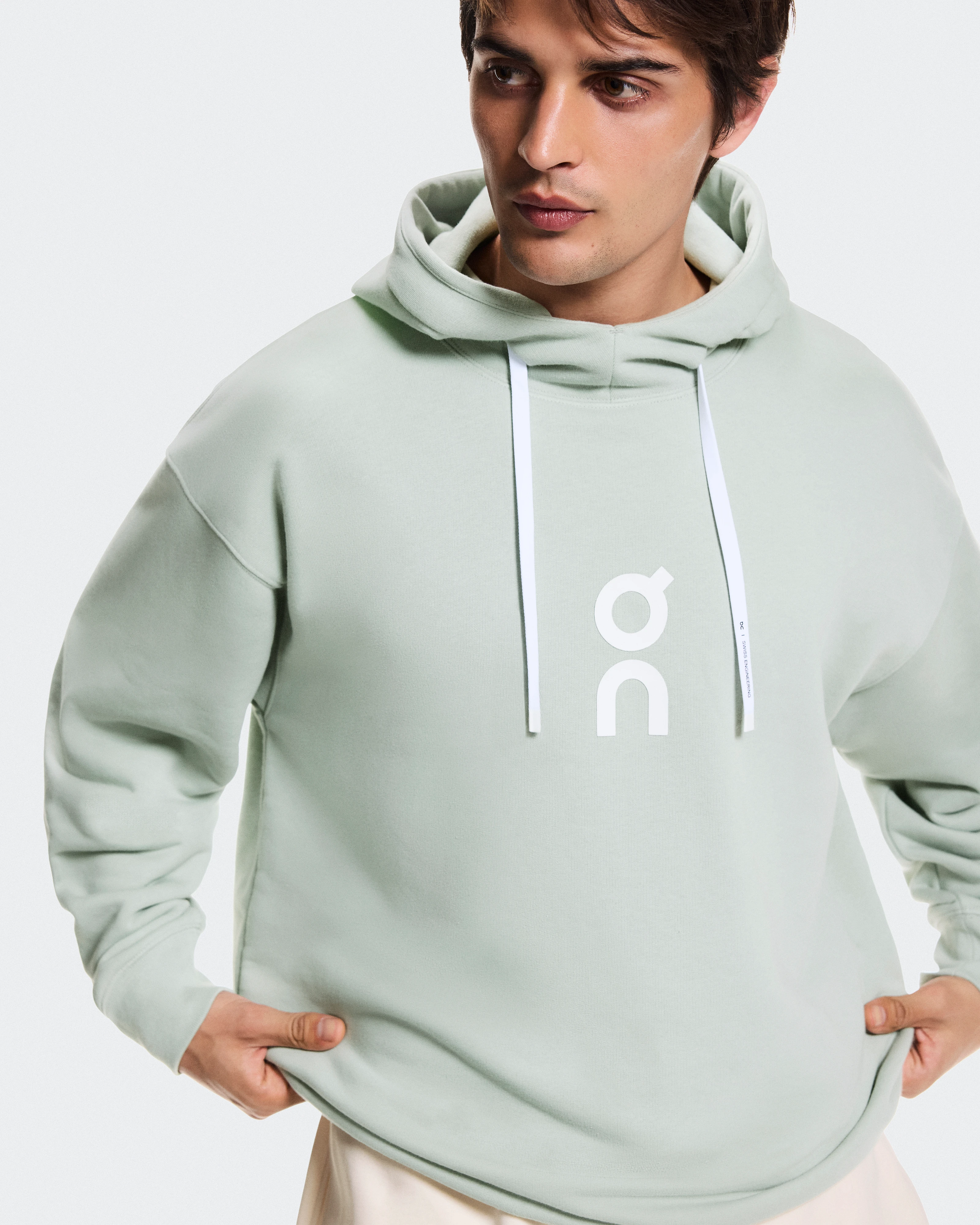 On Club Hoodie Mineral Homme Sweats à capuche et sweats
