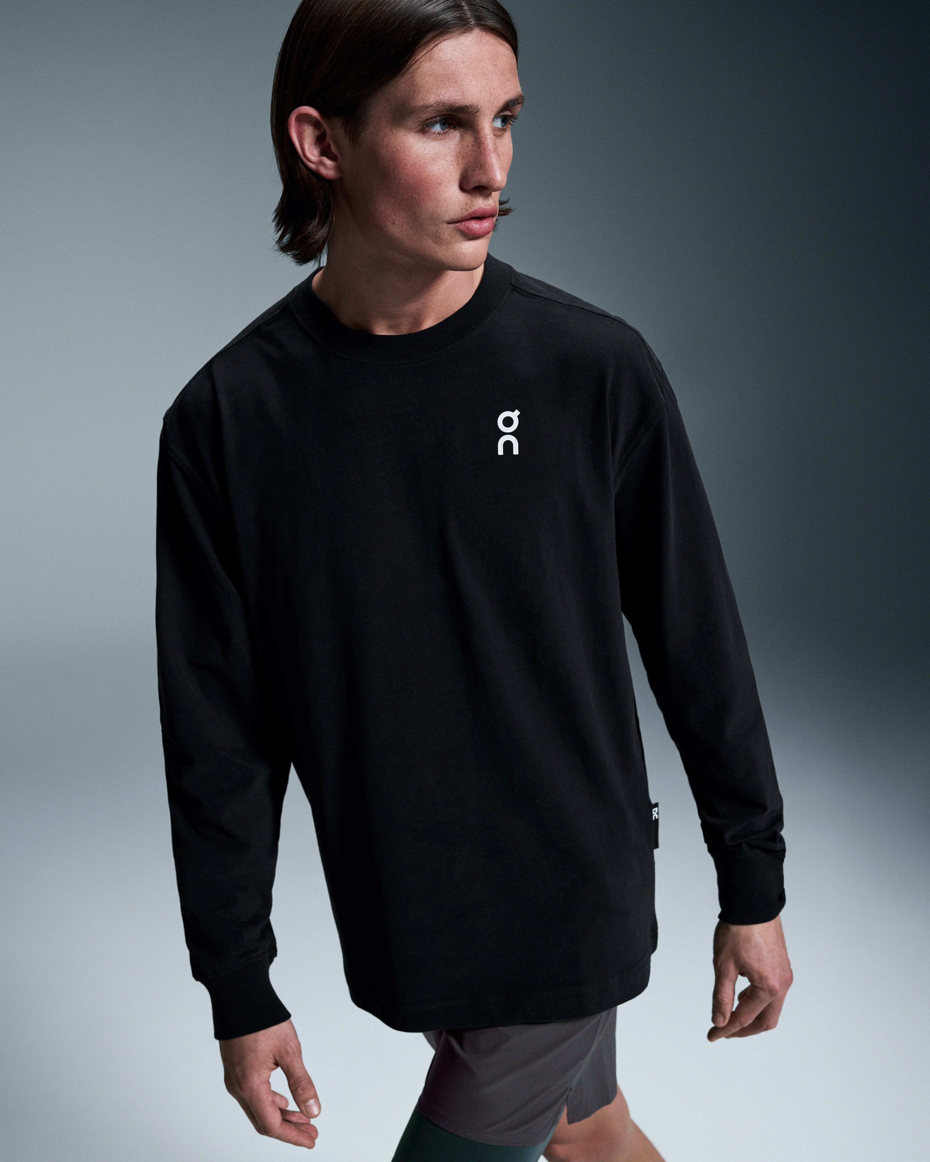On Club Long-T Black Homme Hauts et t-shirts
