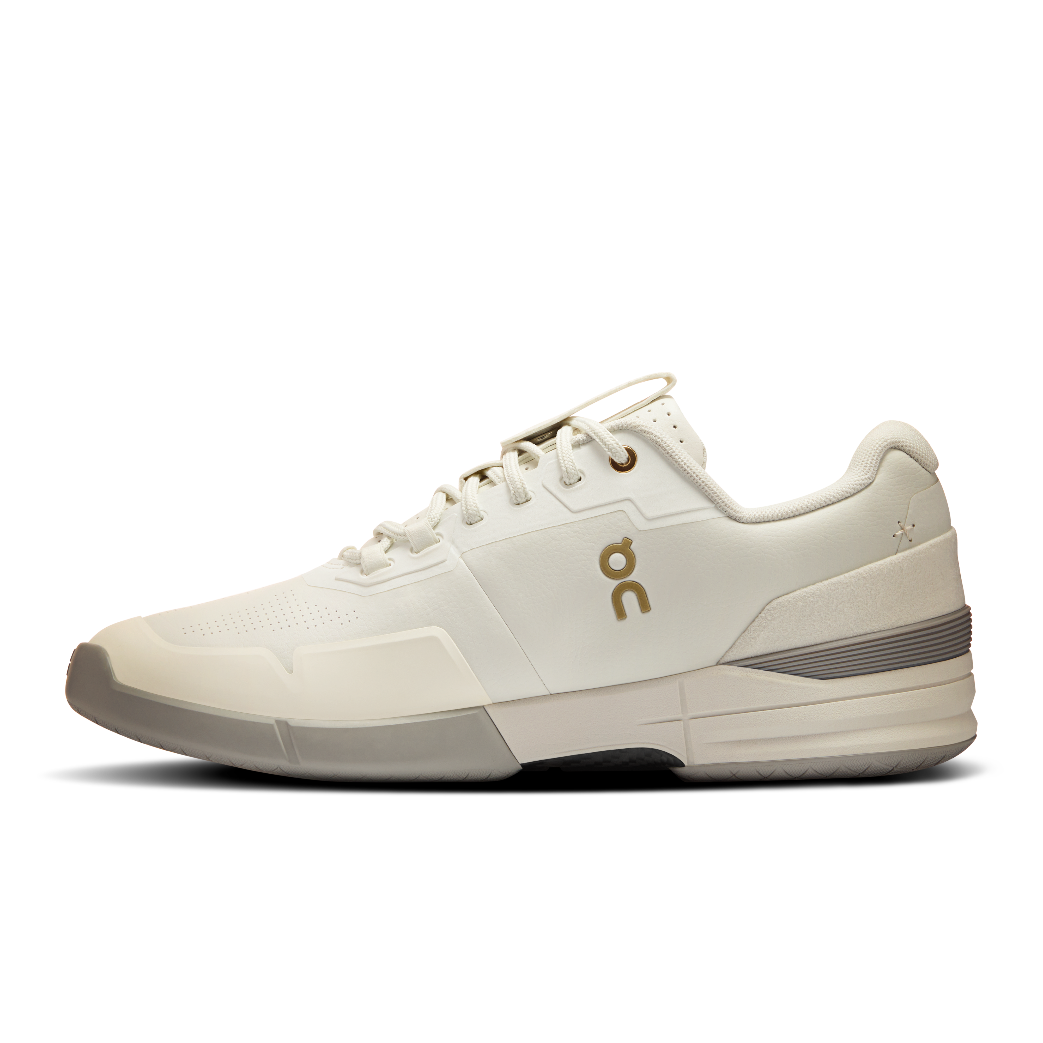 On THE ROGER Pro Ace Ivory & Fog Homme Tennis Chaussures
