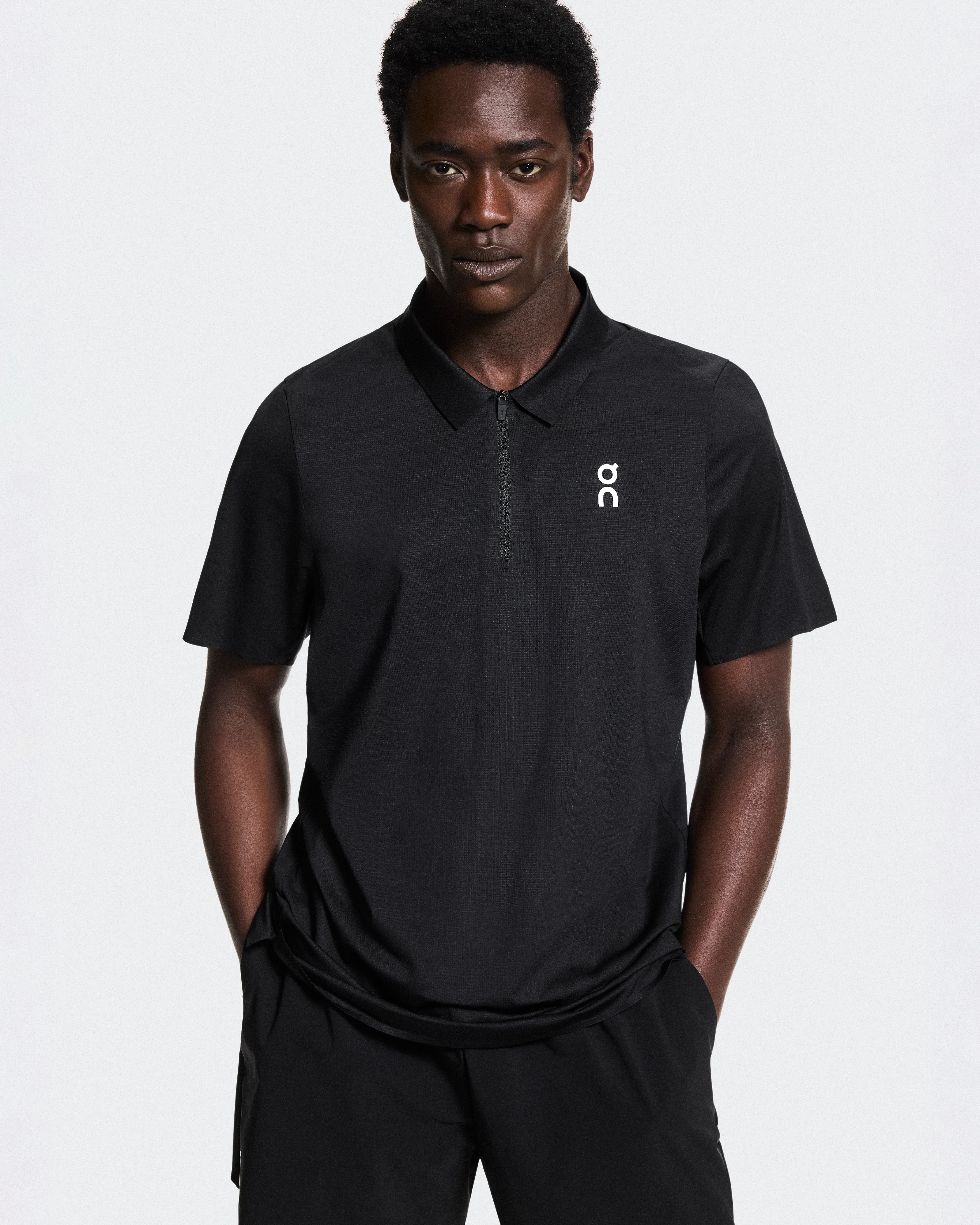 On Court Polo Black Homme Hauts et t-shirts