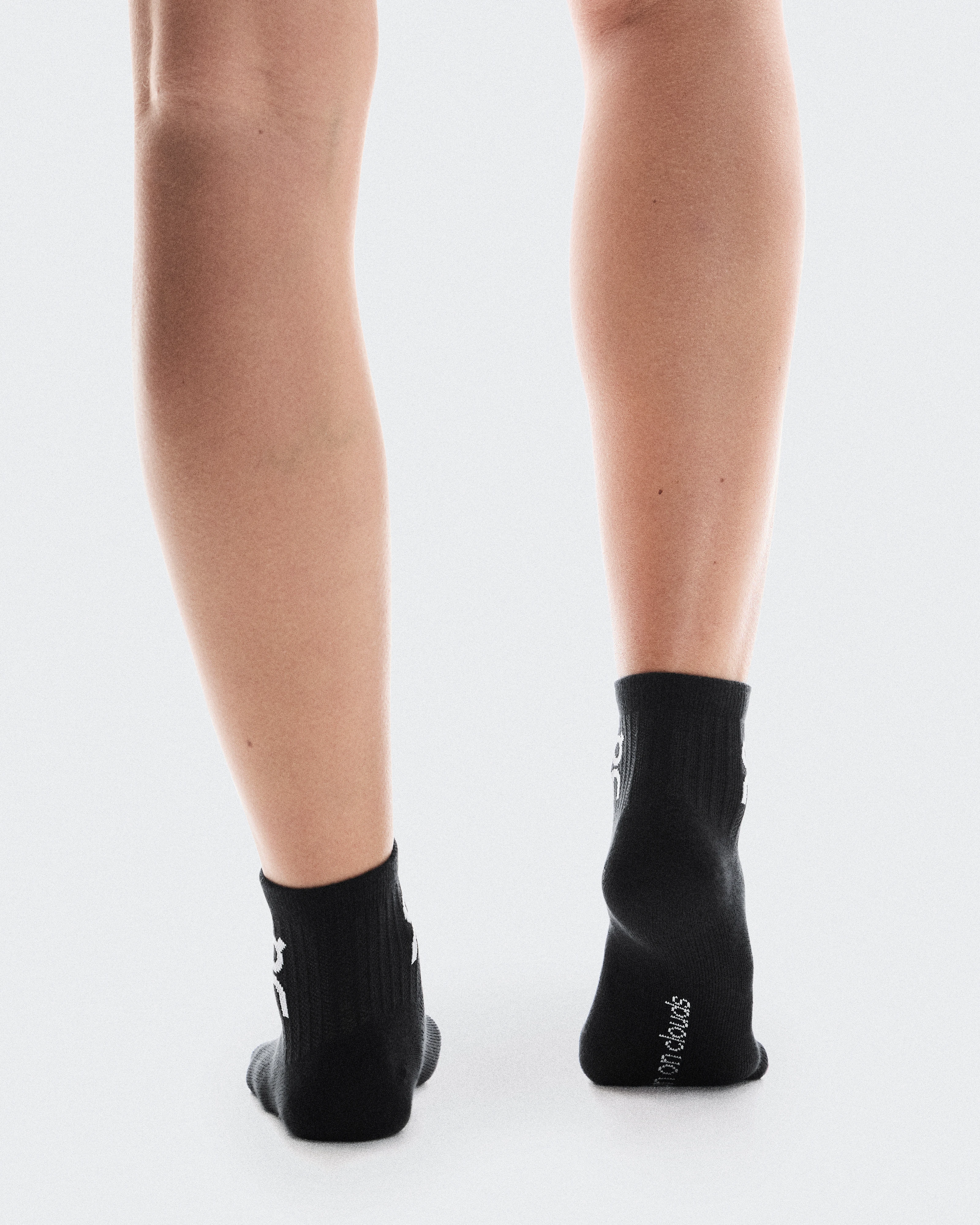 On Logo Sock Mid 3P Black Unisexe Chaussettes