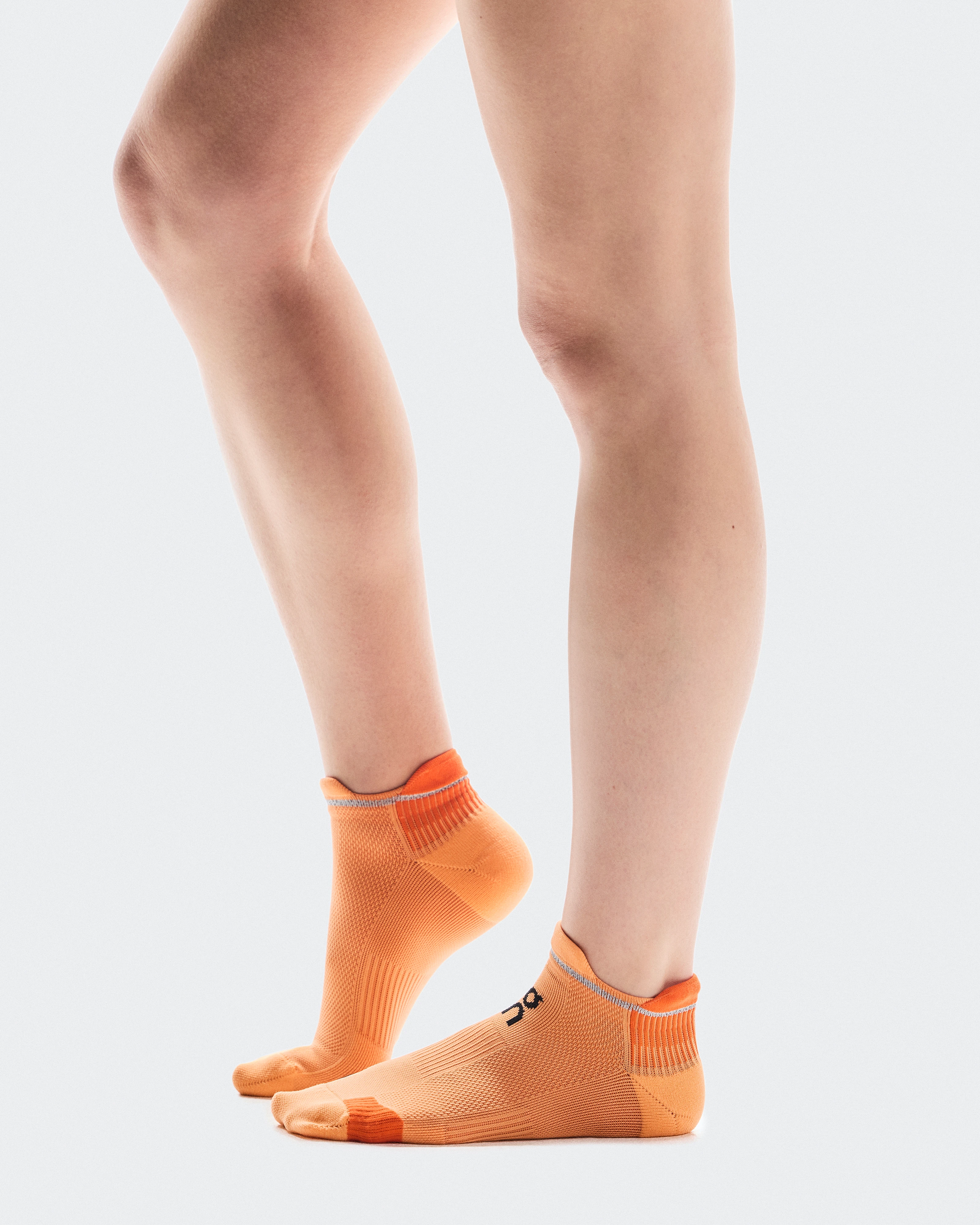 On Performance Run Sock Low Tangerine & Flame Unisexe Chaussettes