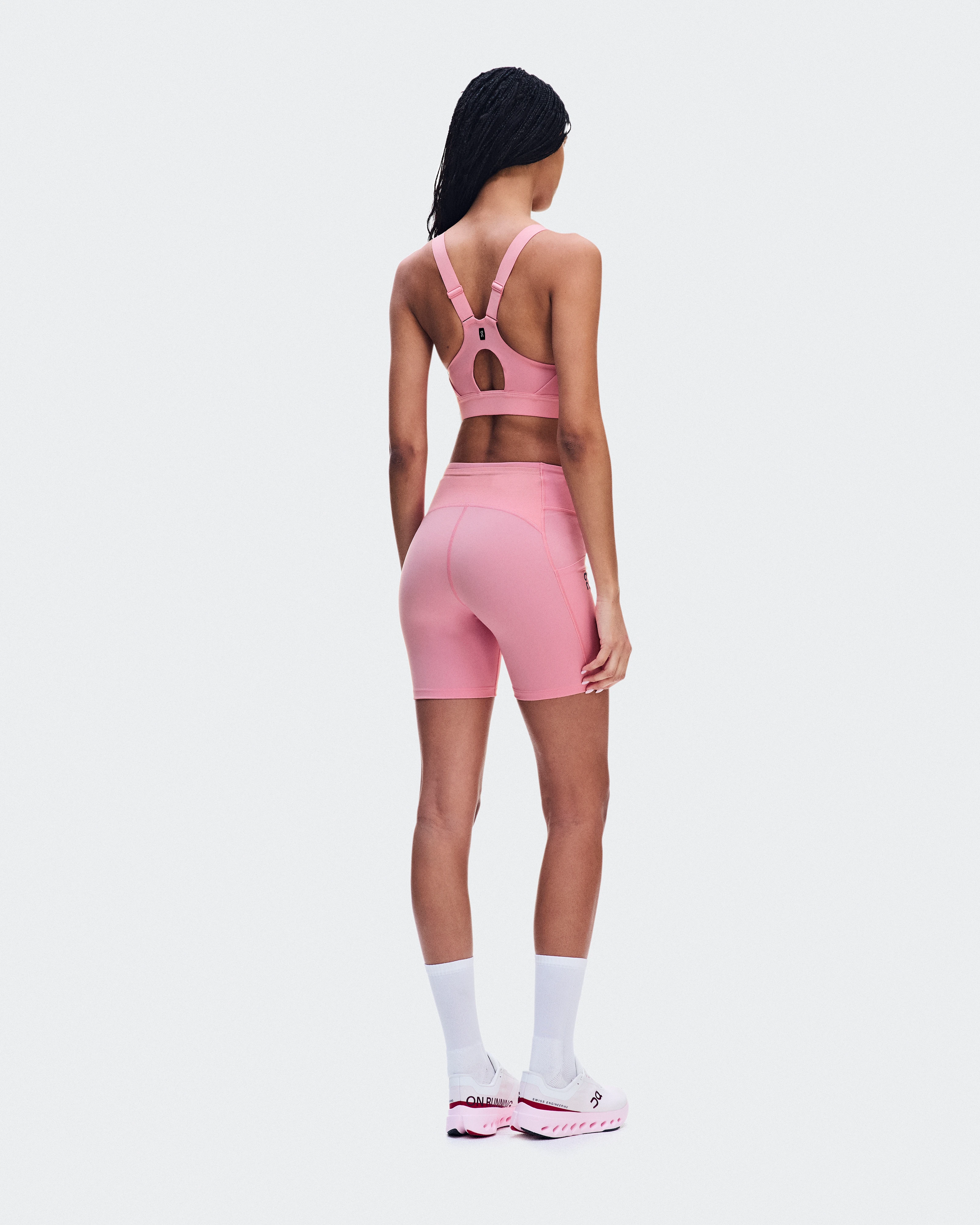 On Performance Tights Short Magnolia Femme Leggings