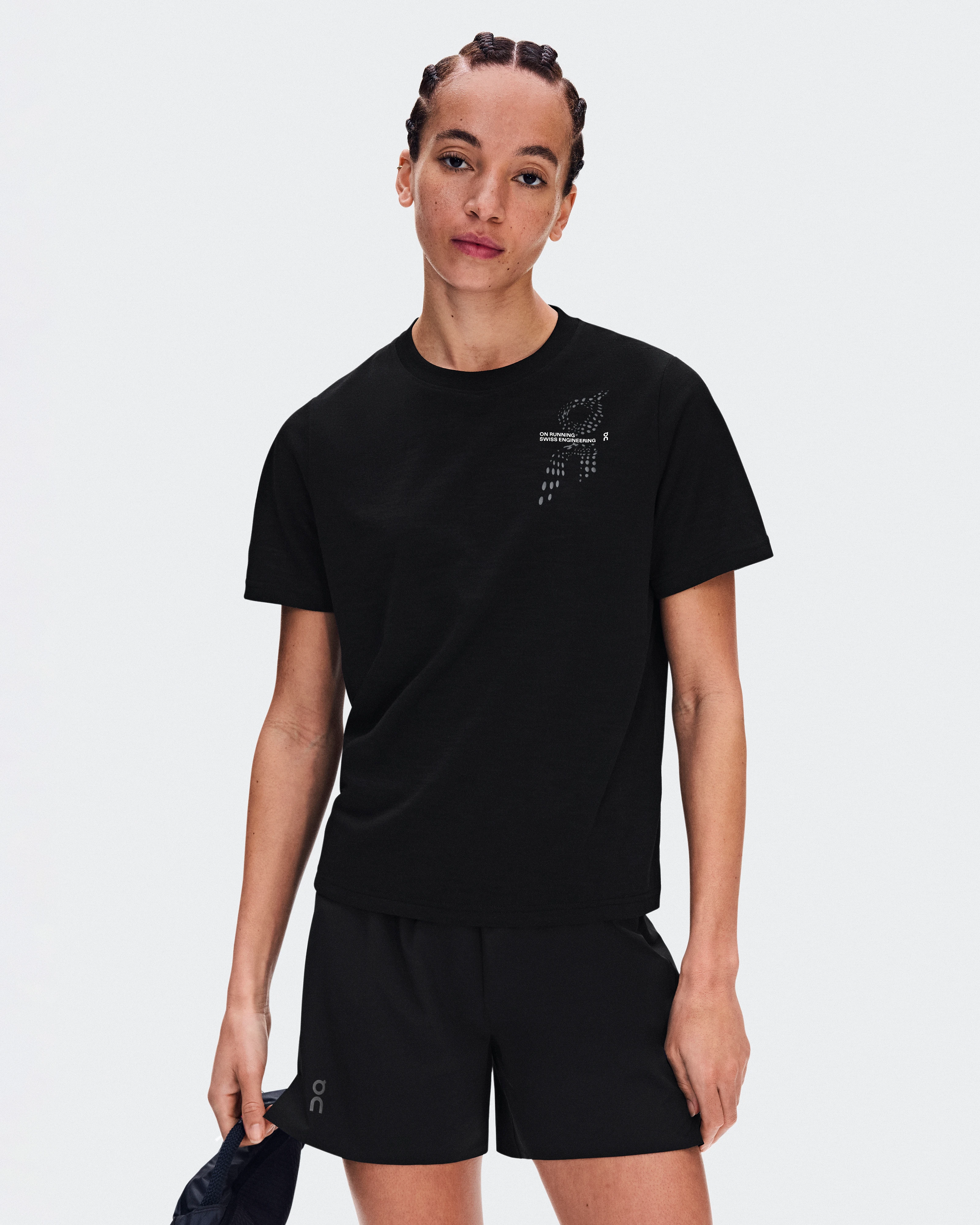 On On Run-T Black Femme Hauts et t-shirts