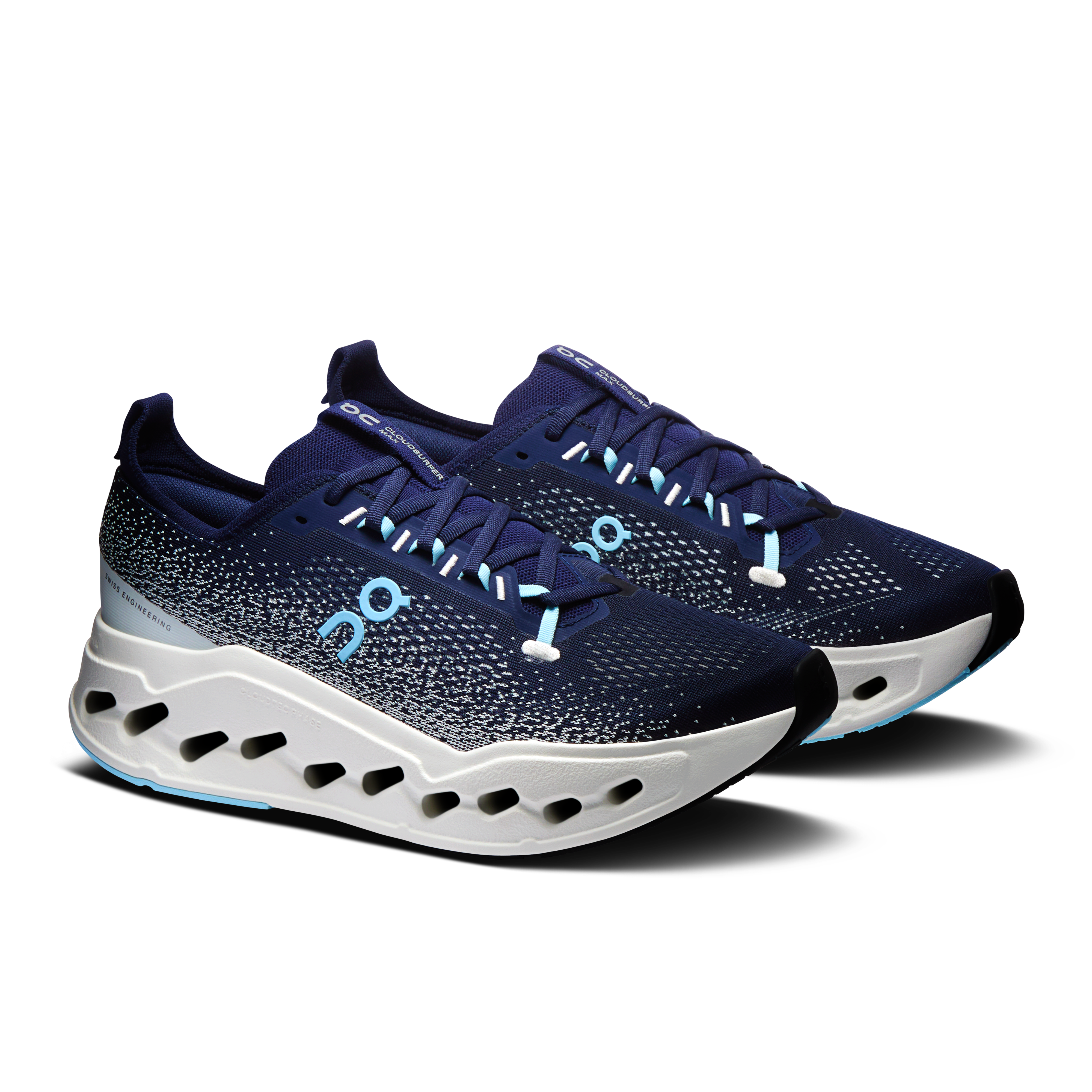 On Cloudsurfer Max Midnight & Ivory Homme Running sur route Chaussures