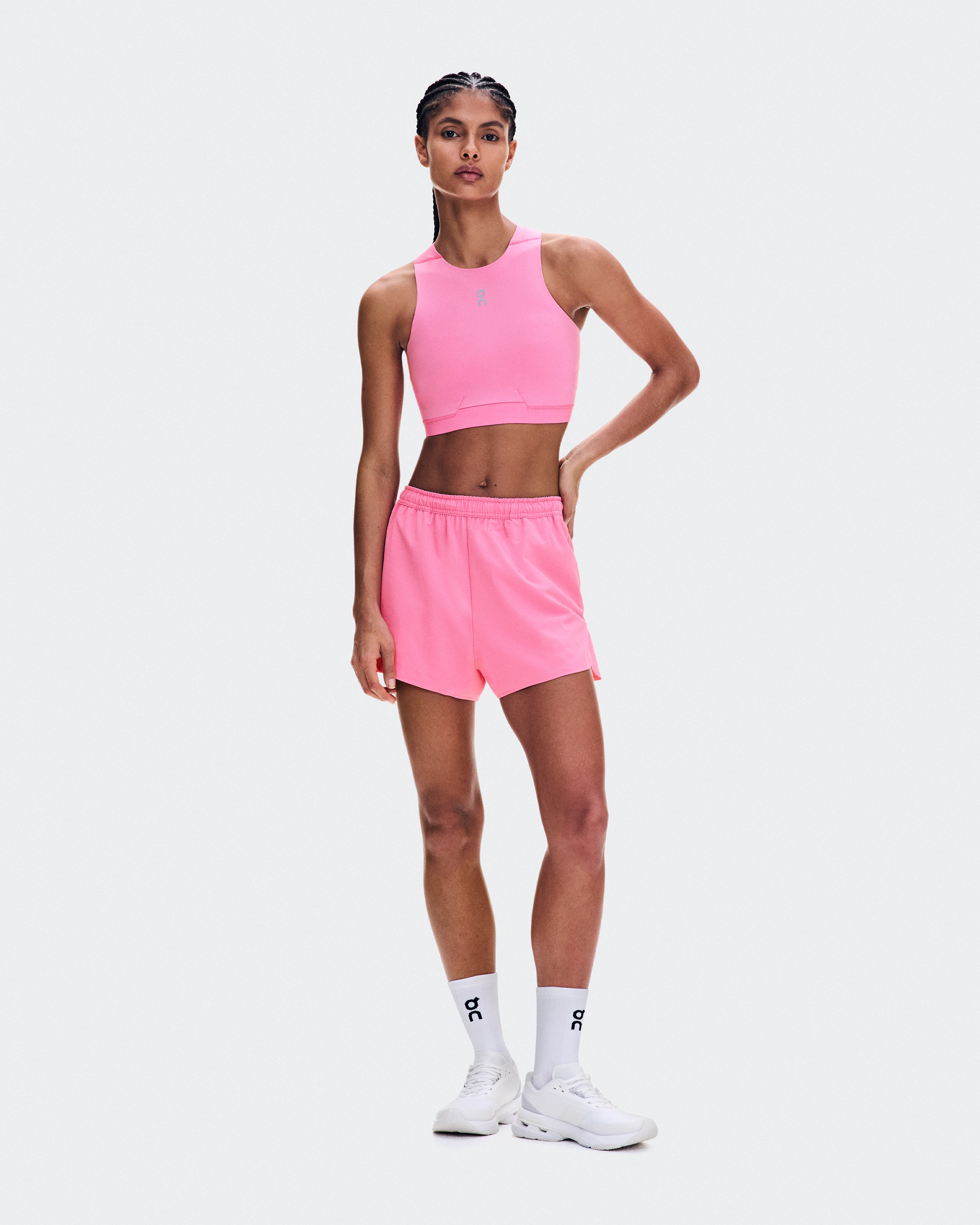 On Train 2-in-1 Crop Bubblegum Femme Hauts et t-shirts
