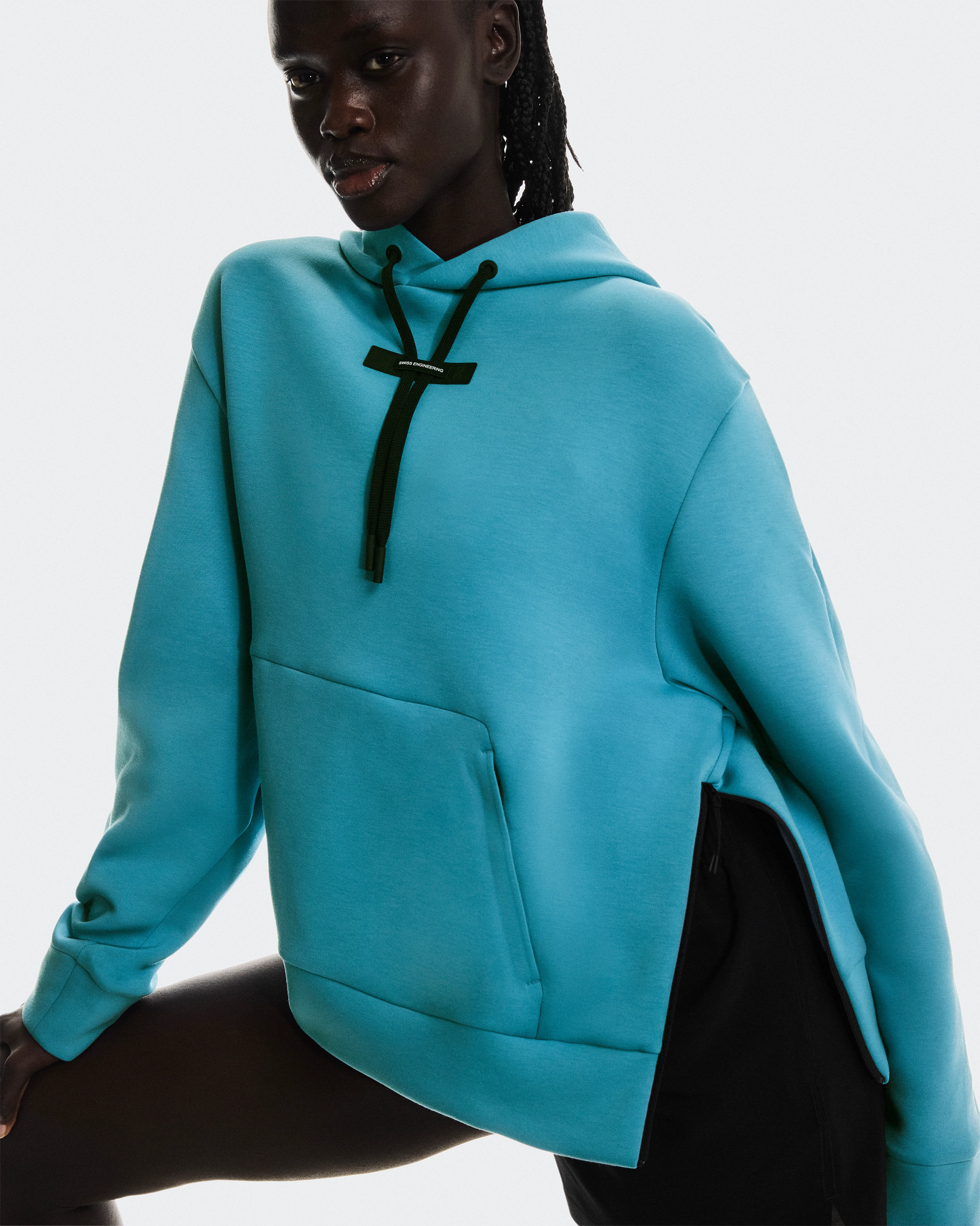 On Focus Tech Hoodie Niagara Femme Sweats à capuche et sweats