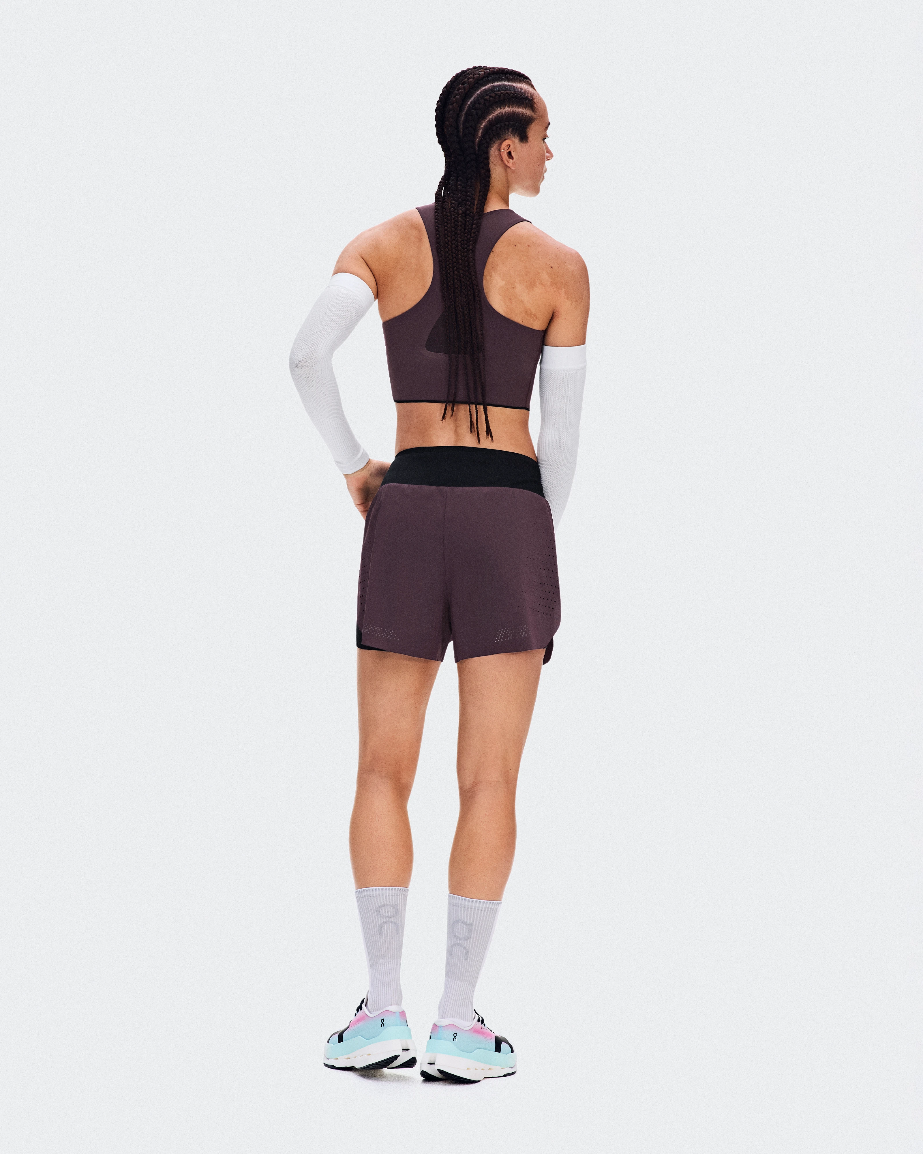 On Zero 2-in-1 Shorts Urchin & Black Femme Shorts