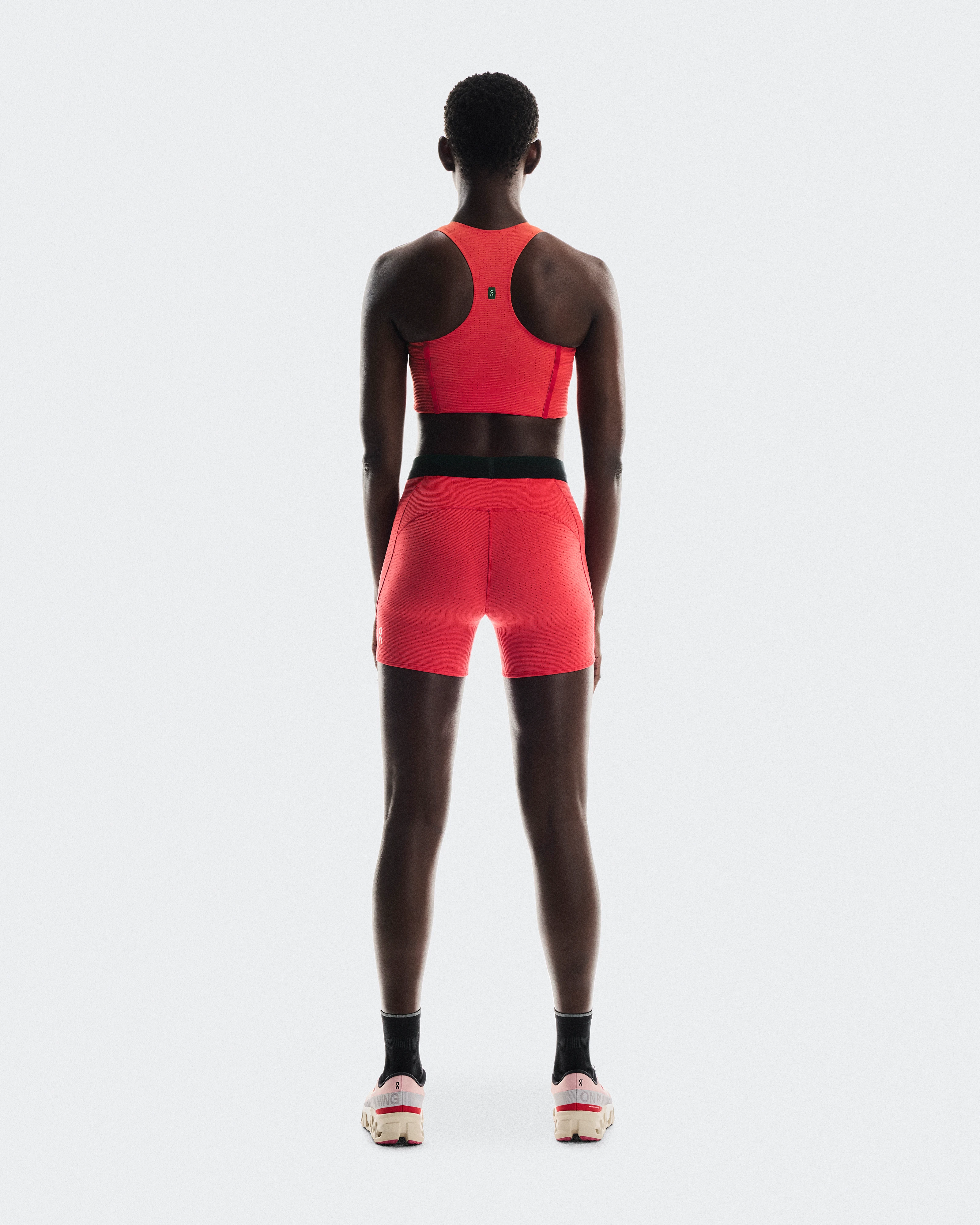 On Pace Tights Short Red Femme Leggings