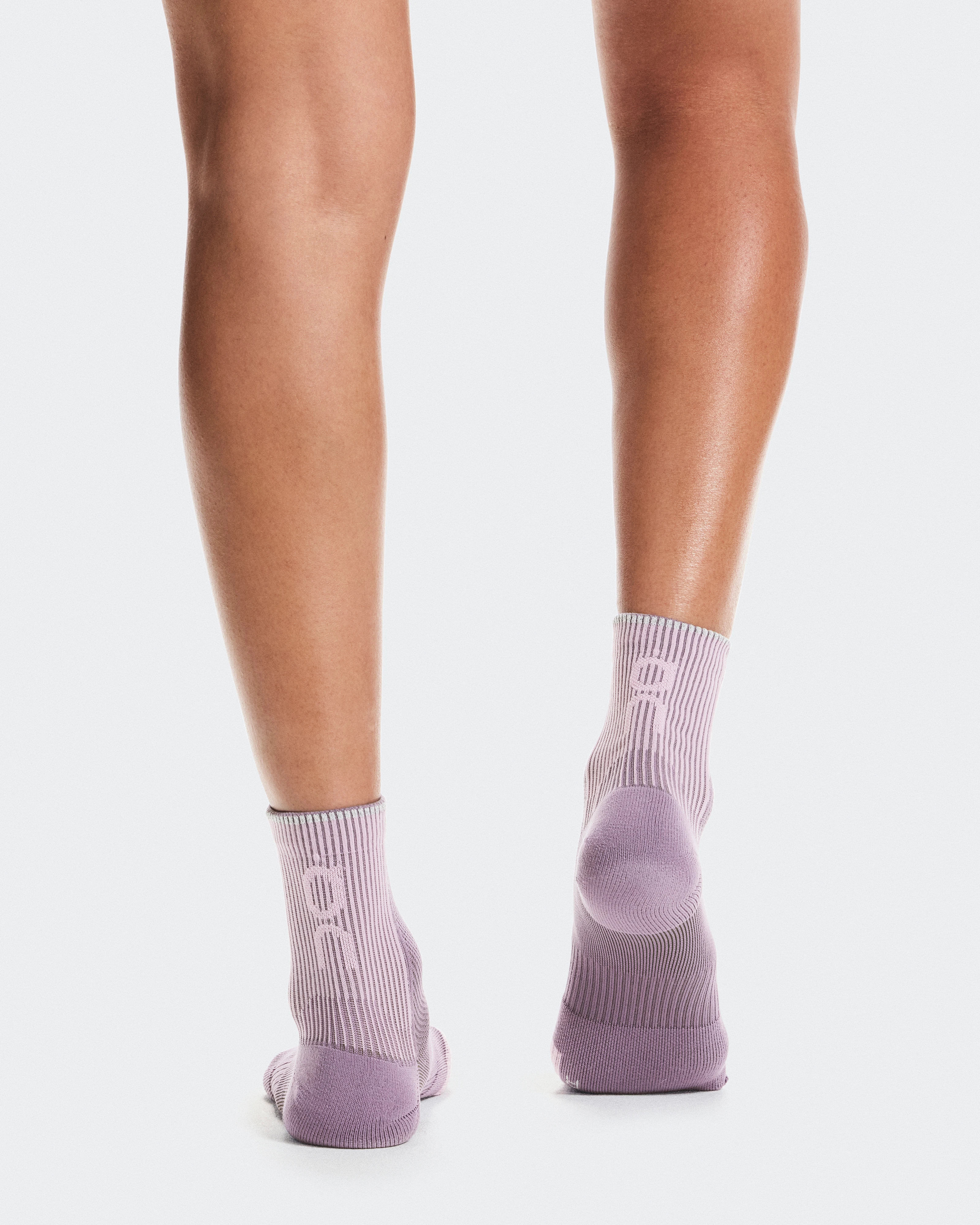 On Performance Run Sock Mid Dewberry & Sakura Unisexe Chaussettes