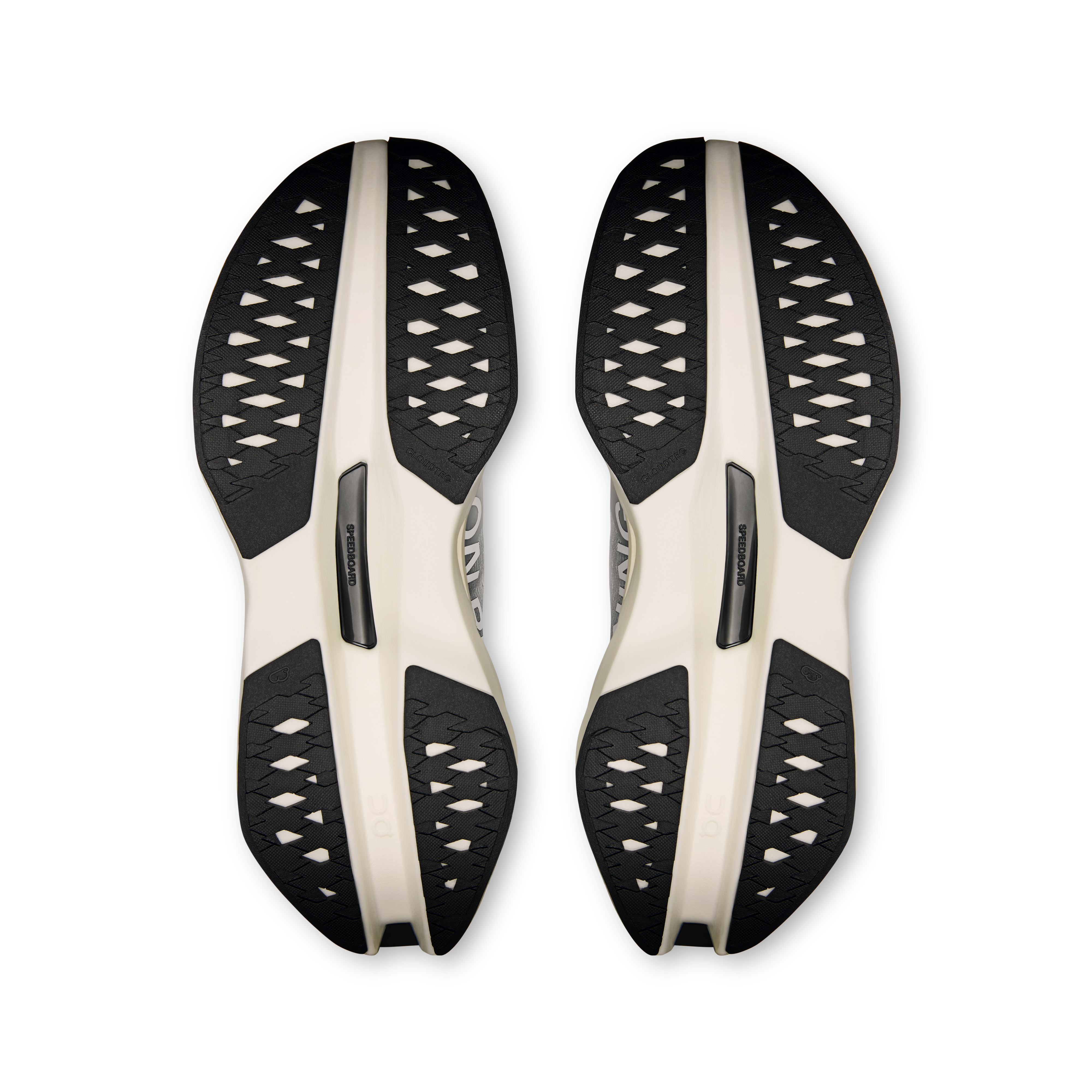 On Cloudboom Max White & Black Homme Running sur route Chaussures