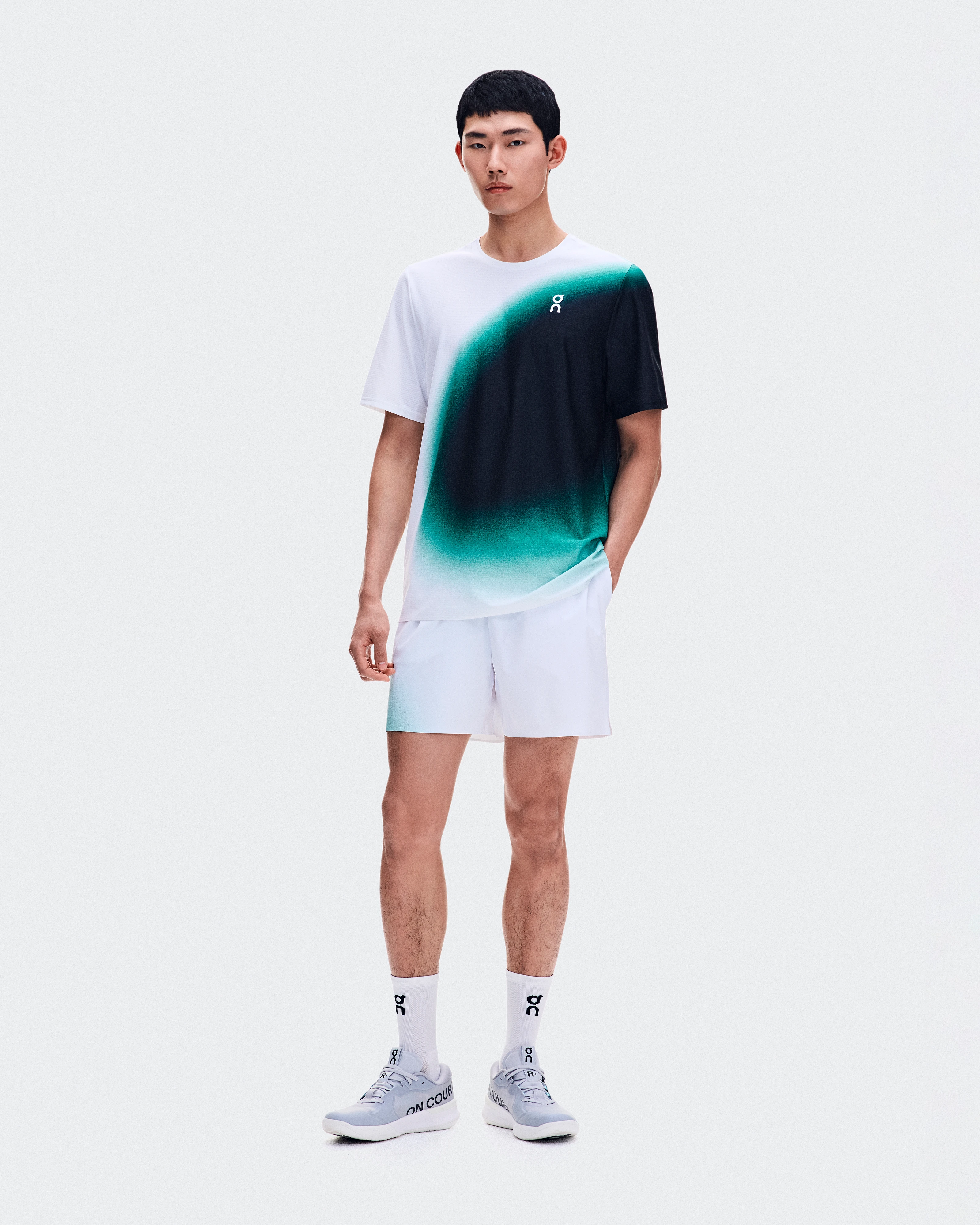 On 5" Court Shorts Swing White & Neem Homme Shorts