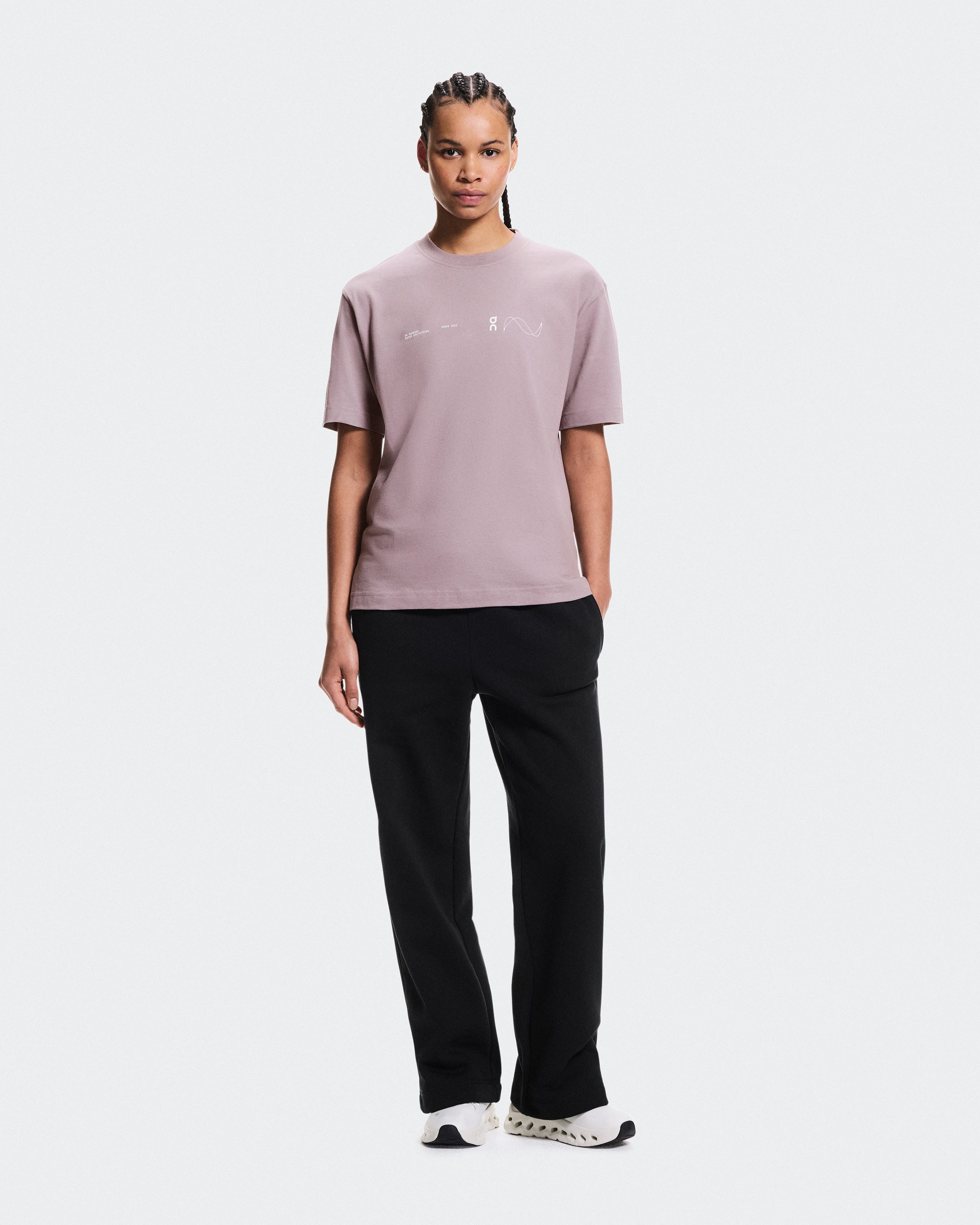 On Club-T Avant Heron Femme Hauts et t-shirts