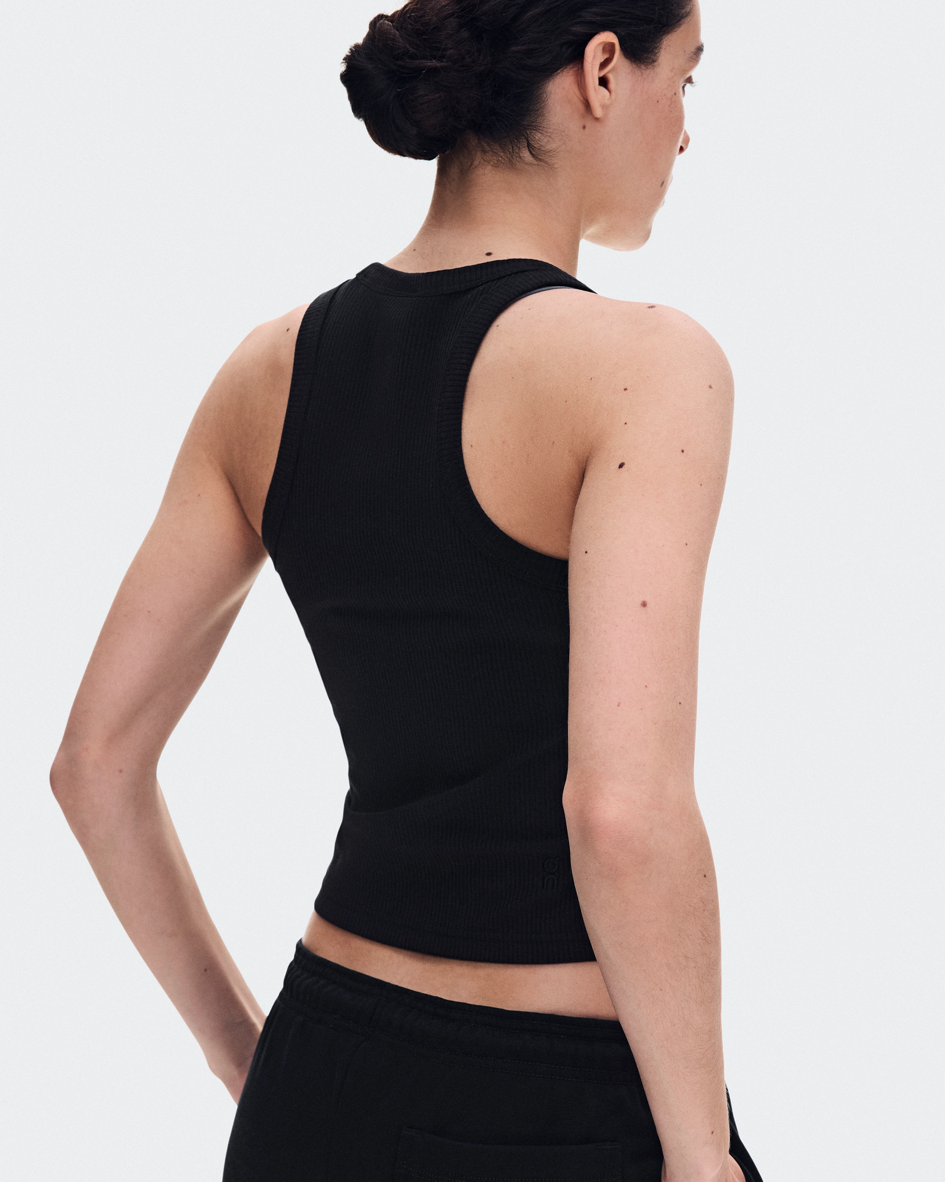 On All-Day Ribbed Tank Black Femme Hauts et t-shirts