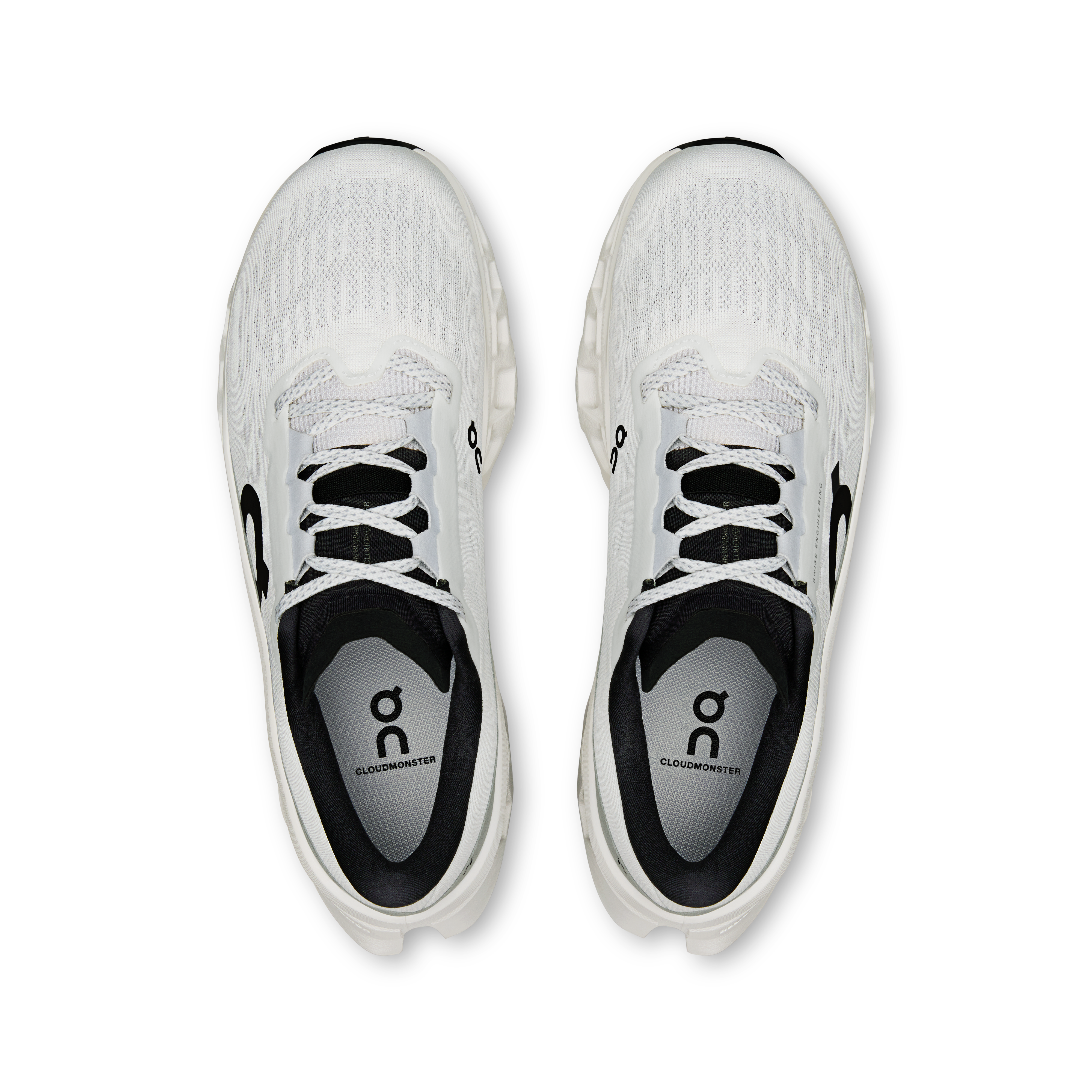 On Cloudmonster 3 White & White Femme – Running quotidien, foulées réactives Chaussures