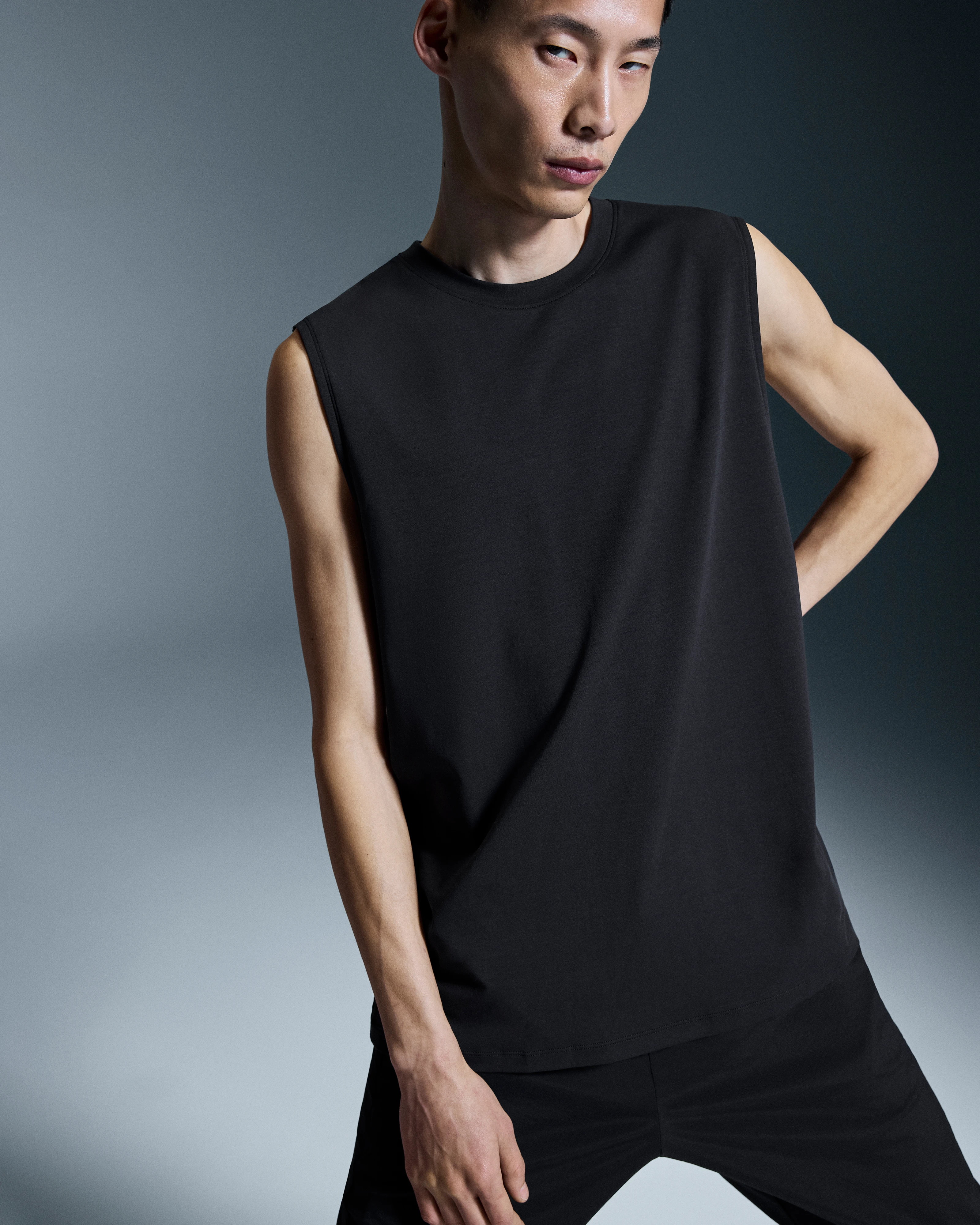 On Focus Tank Black Homme Hauts et t-shirts