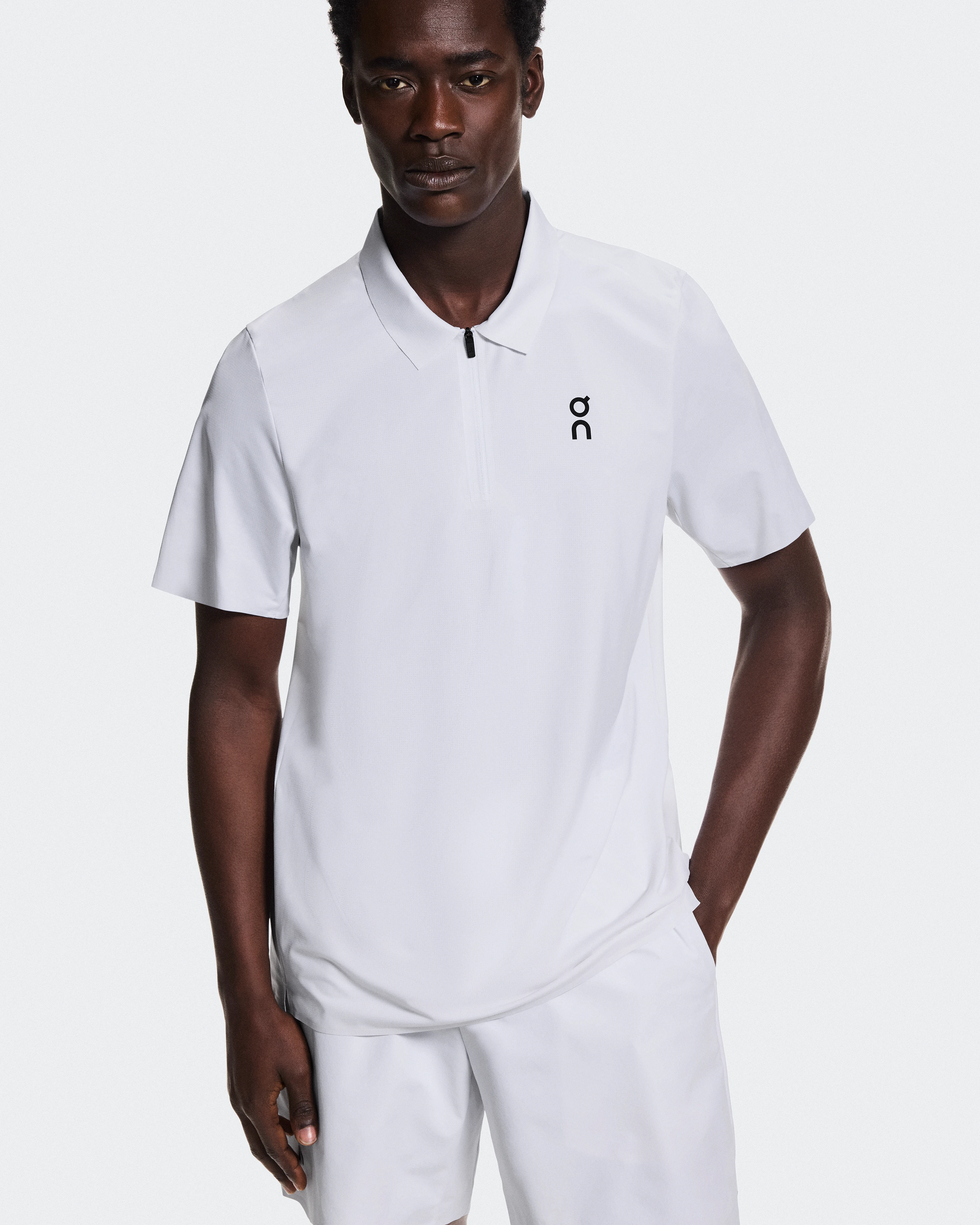 On Court Polo White Homme Hauts et t-shirts