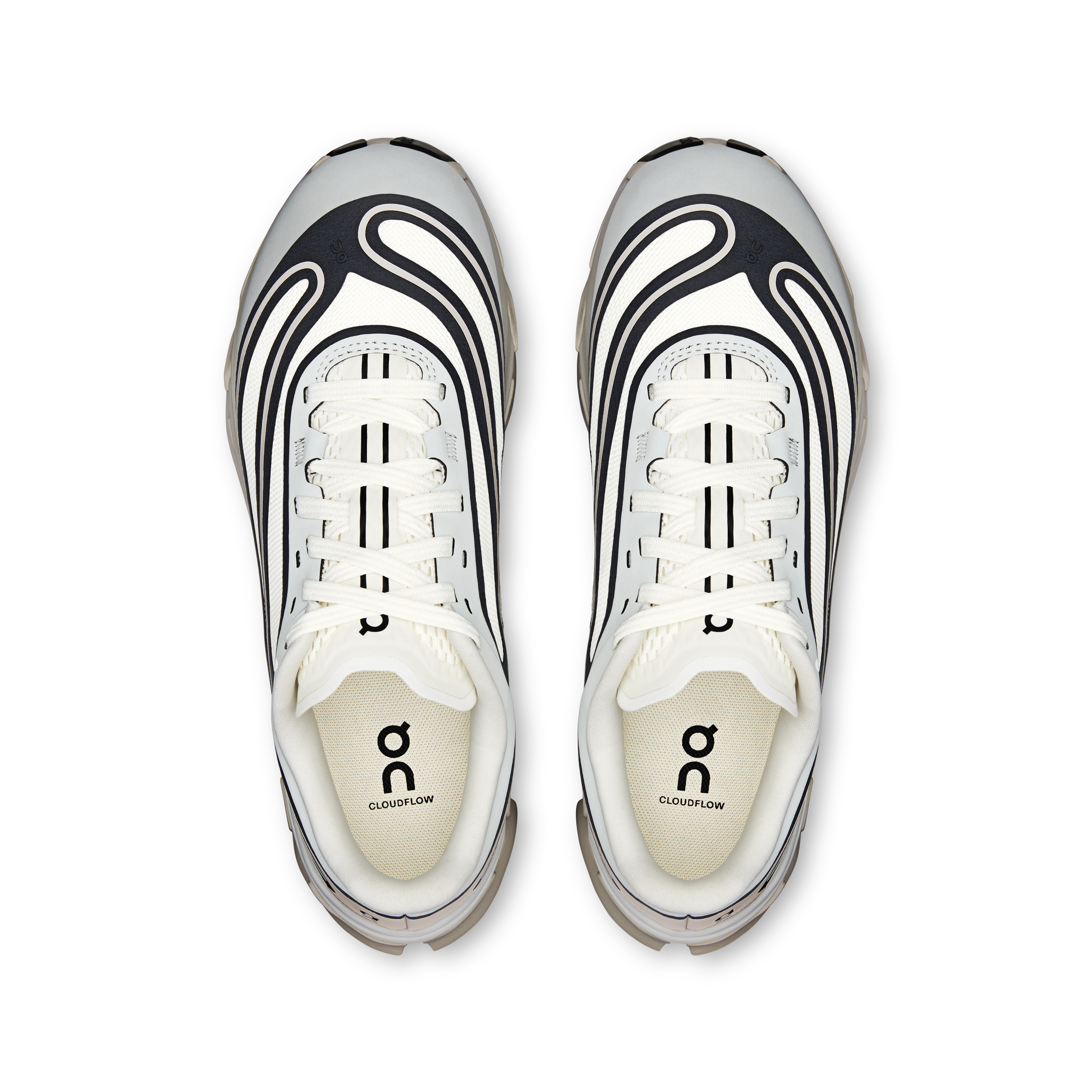 On Cloudflow 5 AD Ivory & Black Femme Active Life Chaussures