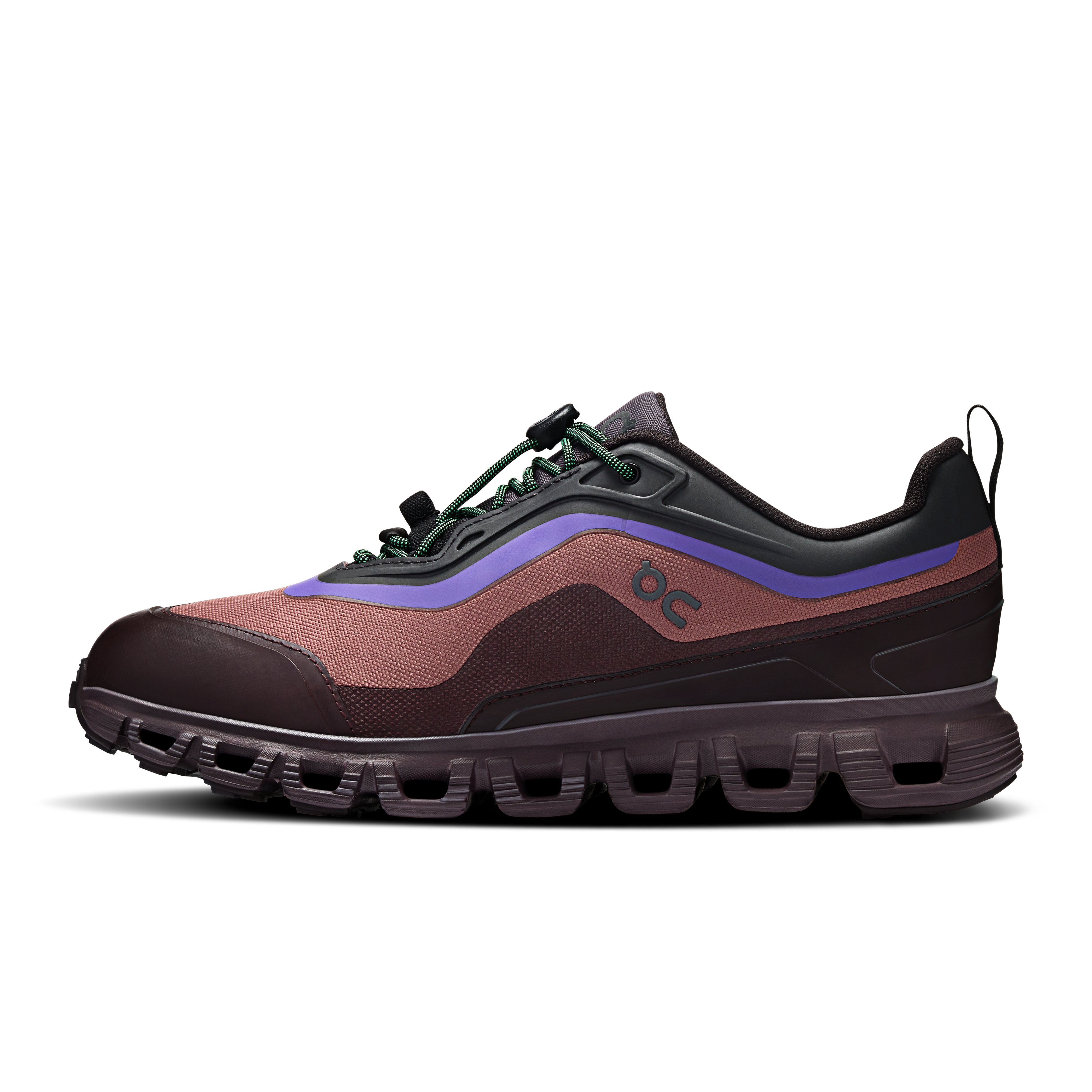 On Cloud 6 Geo Waterproof Black & Tyrian Femme Active Life Chaussures