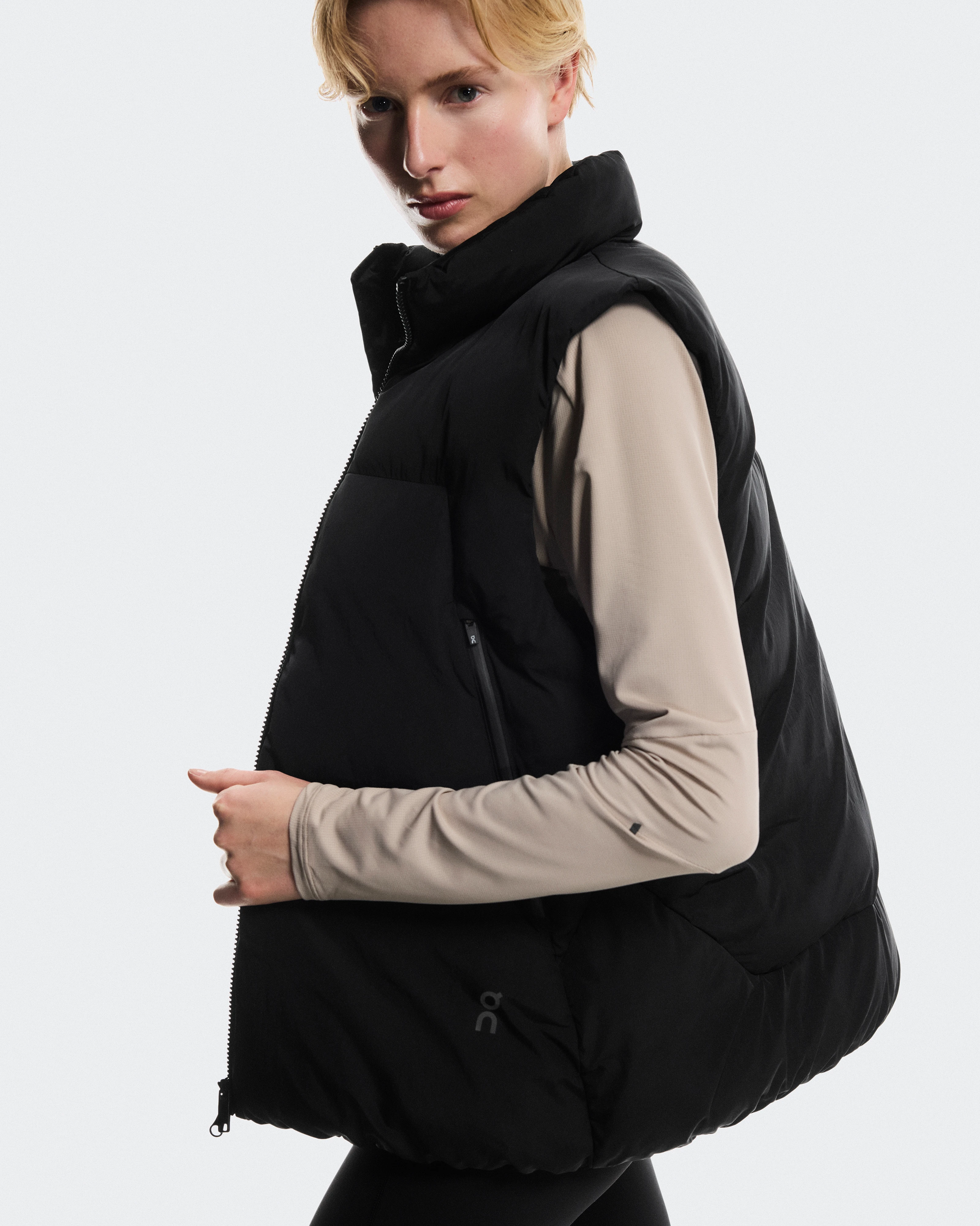 On All-Day Puffer Vest Black Femme Vestes