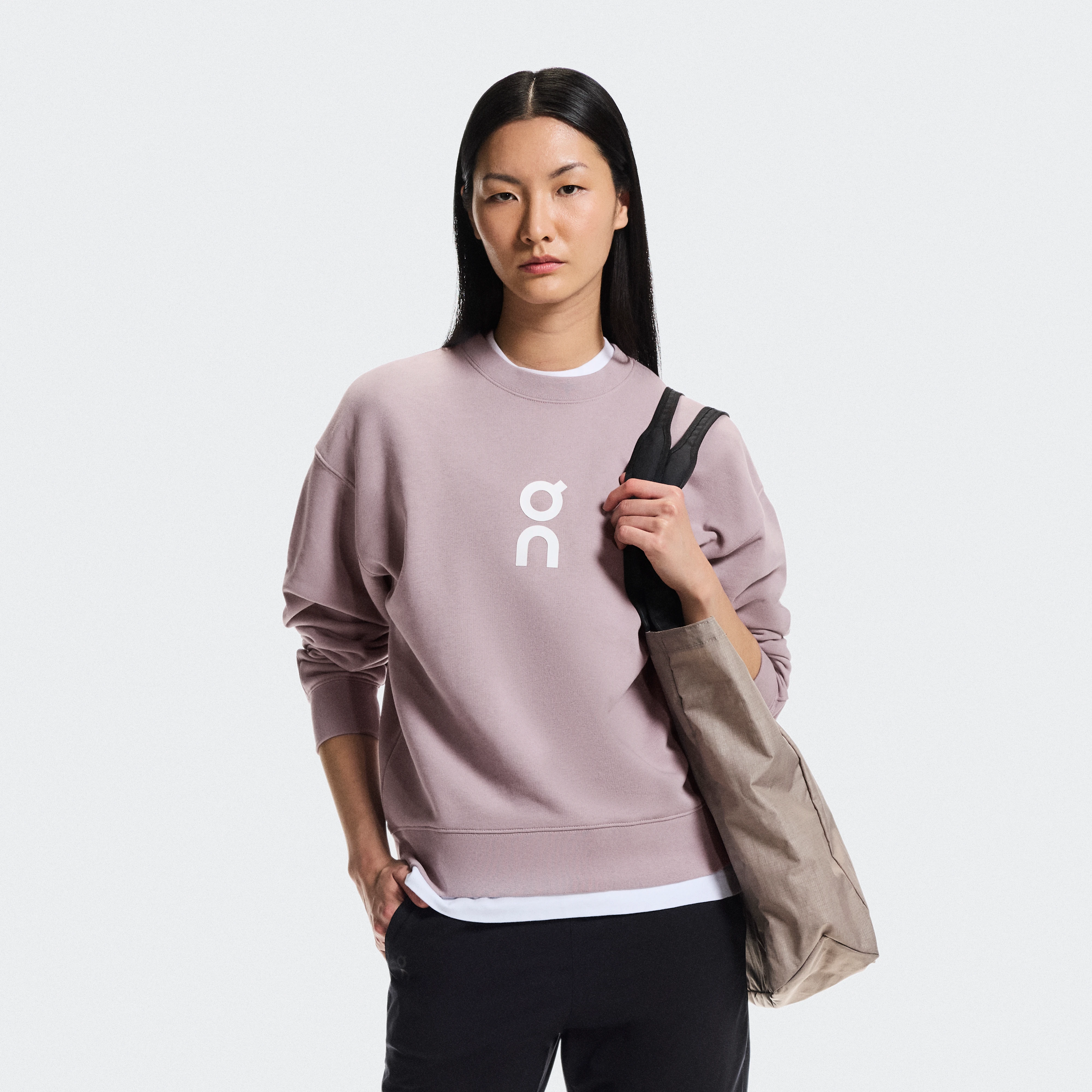 On Club Crew Heron Femme – Voyage, récupération, quotidien Sweats à capuche et sweats
