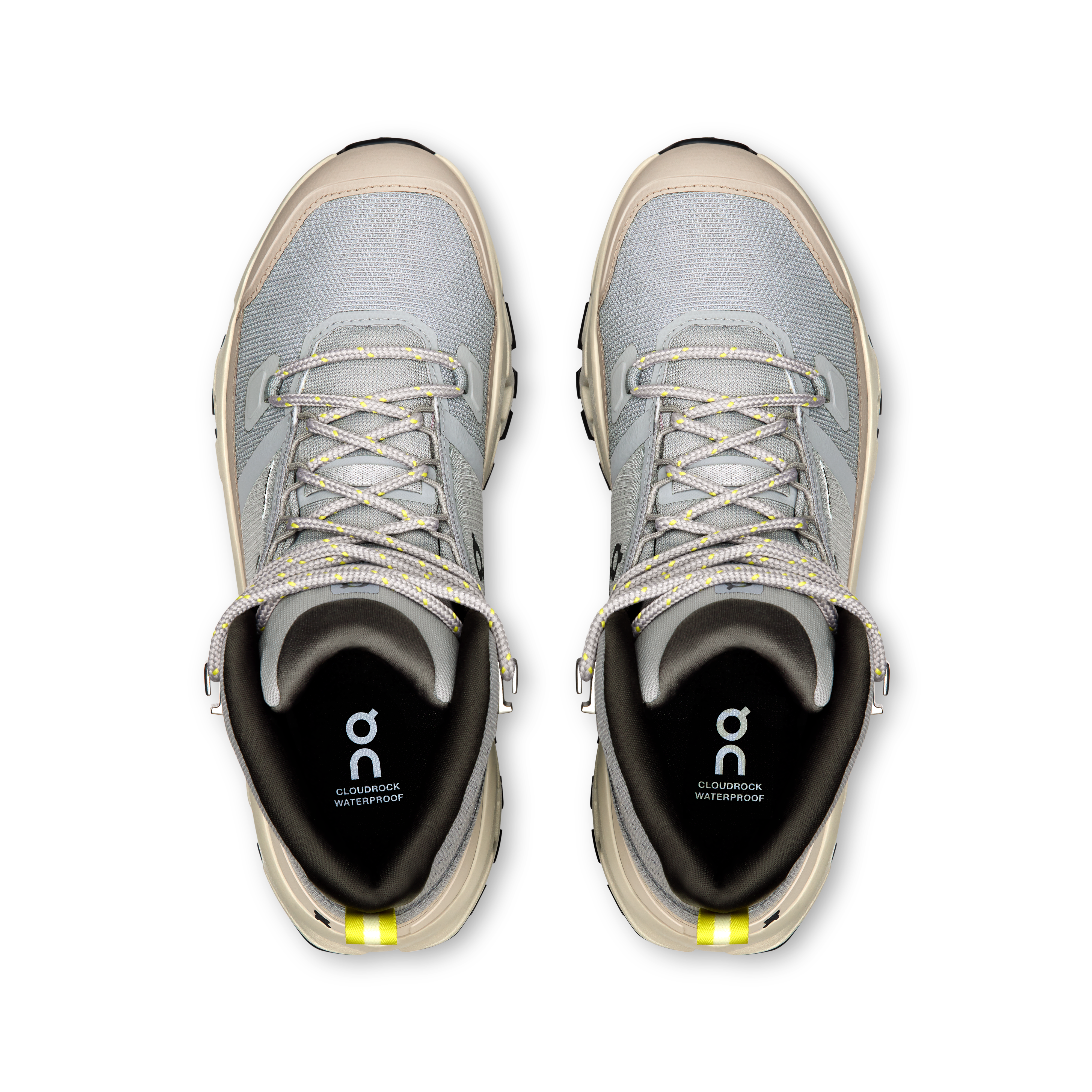 On Cloudrock Mid Waterproof Alloy & Ice Femme Randonnée Chaussures