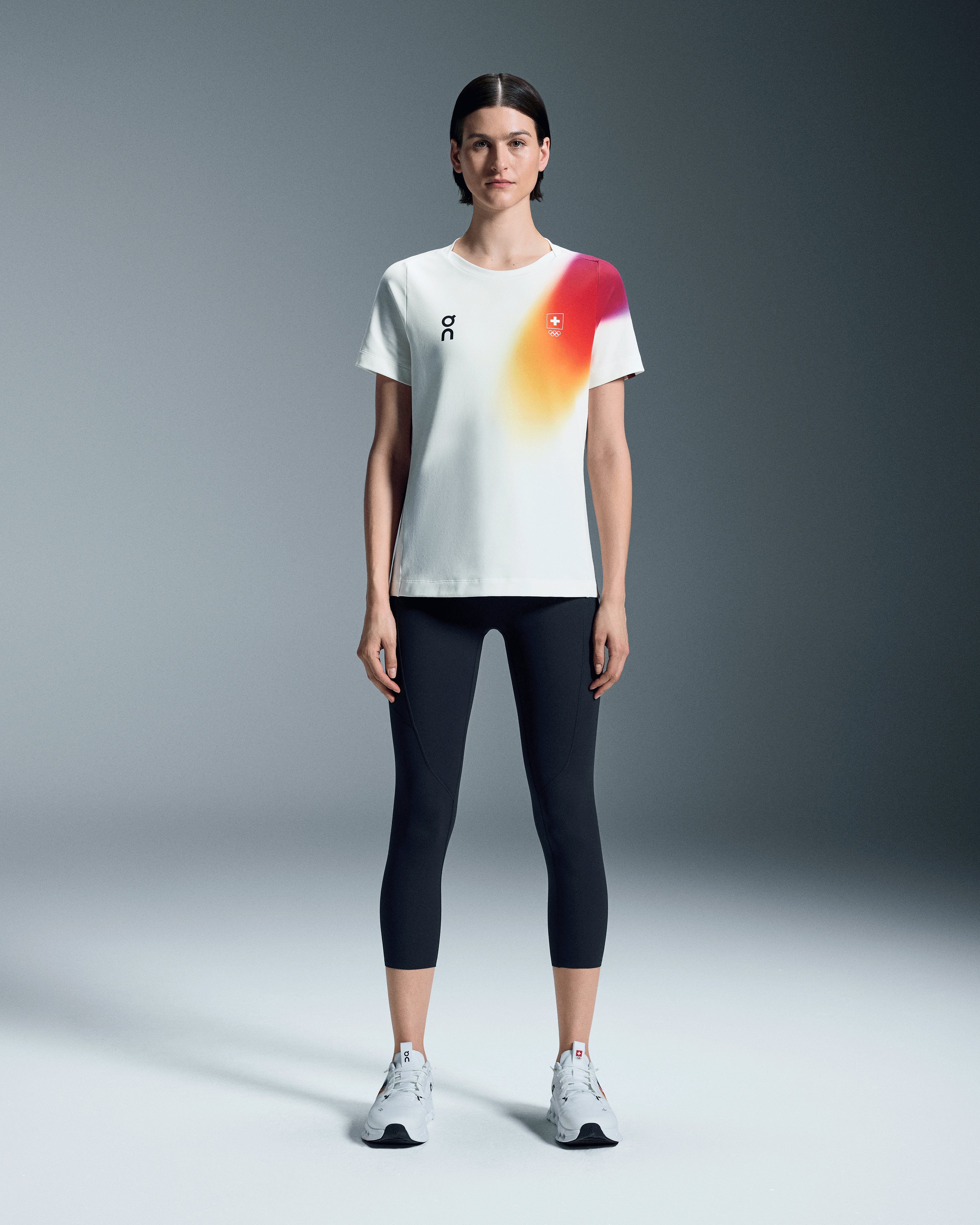 On Swiss Olympic 3/4 Tights Ink Femme Leggings