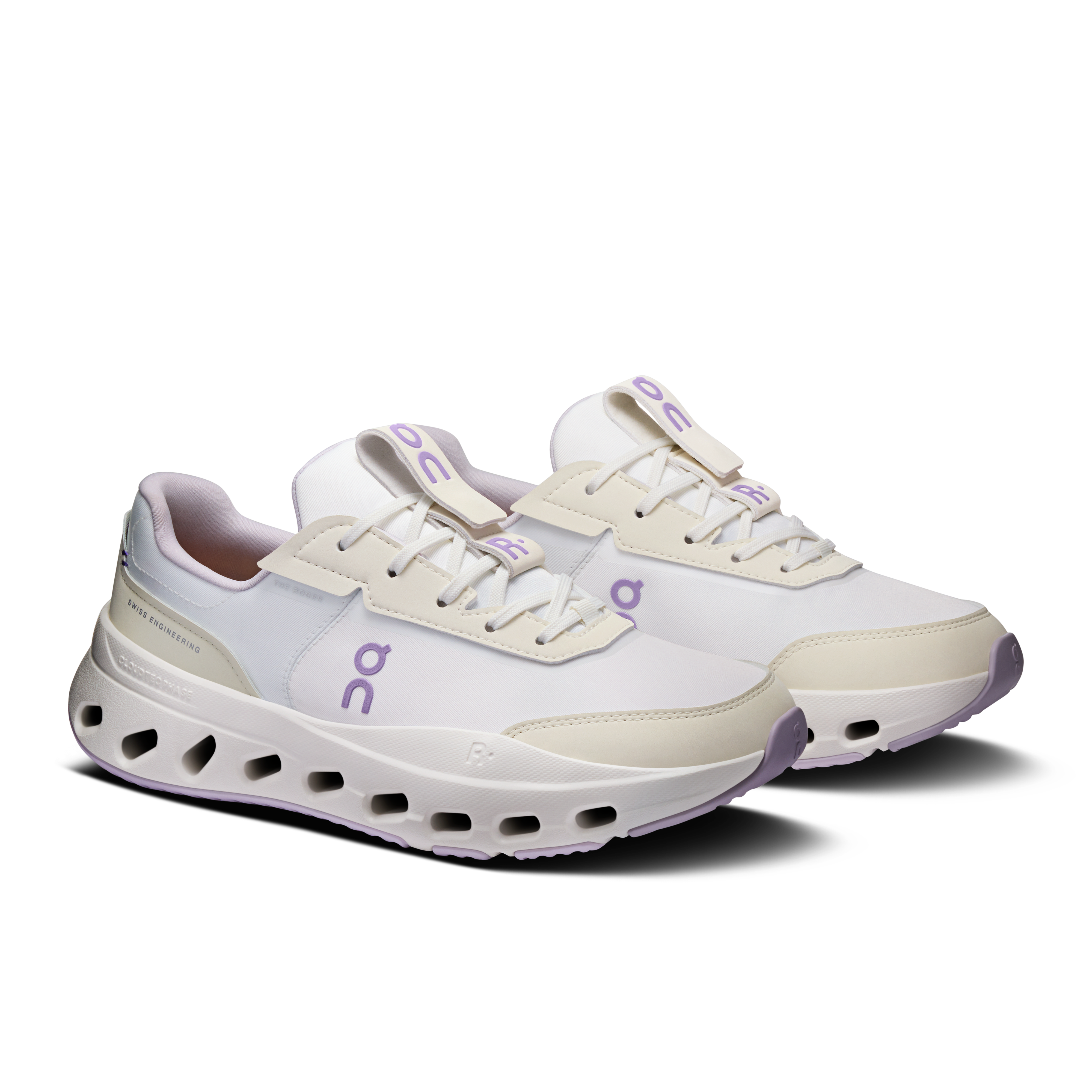 On THE ROGER Wildcard Ivory & Orchid Femme Tennis Chaussures