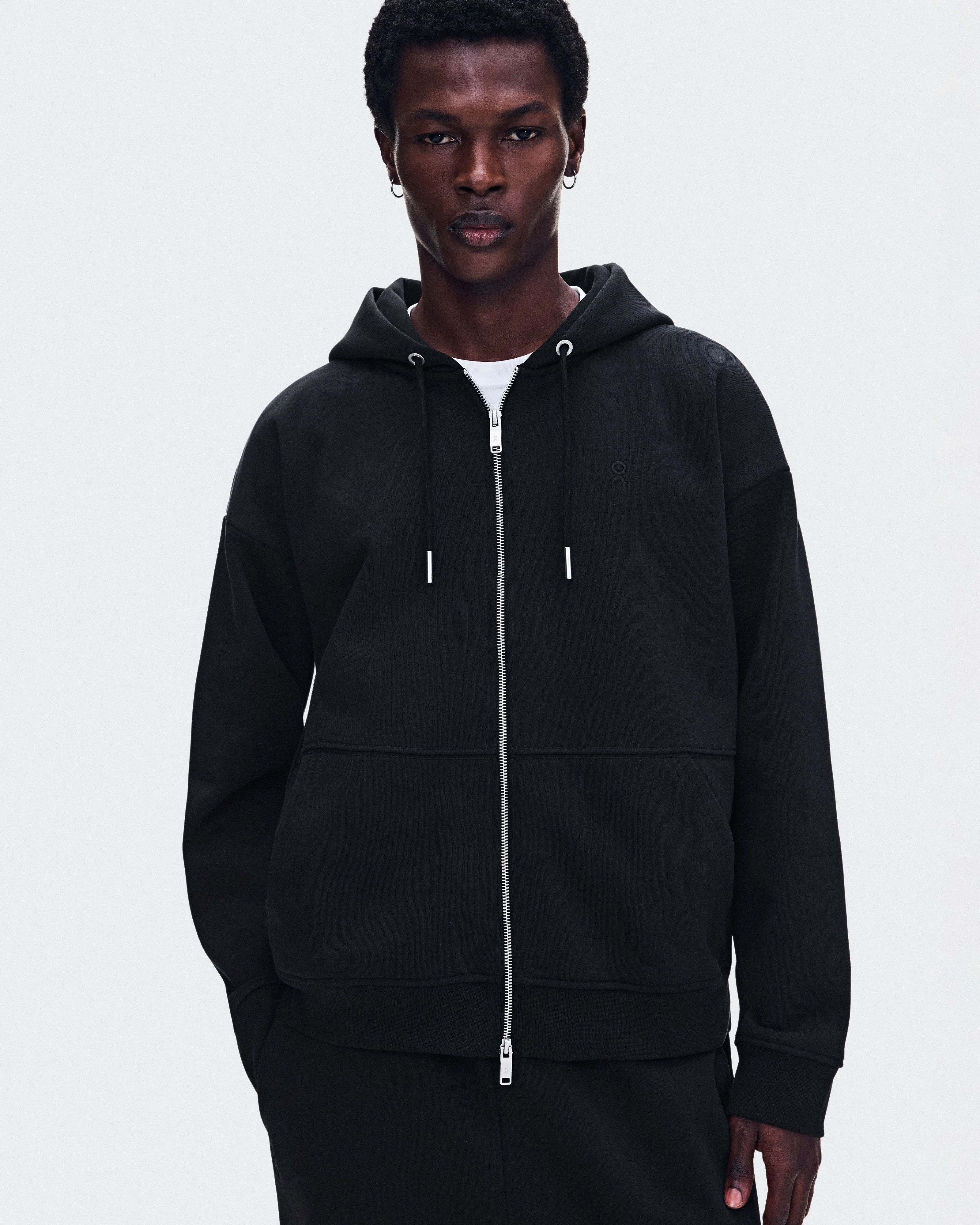 On Club Collective Full Zip Hoodie Black Homme Sweats à capuche et sweats