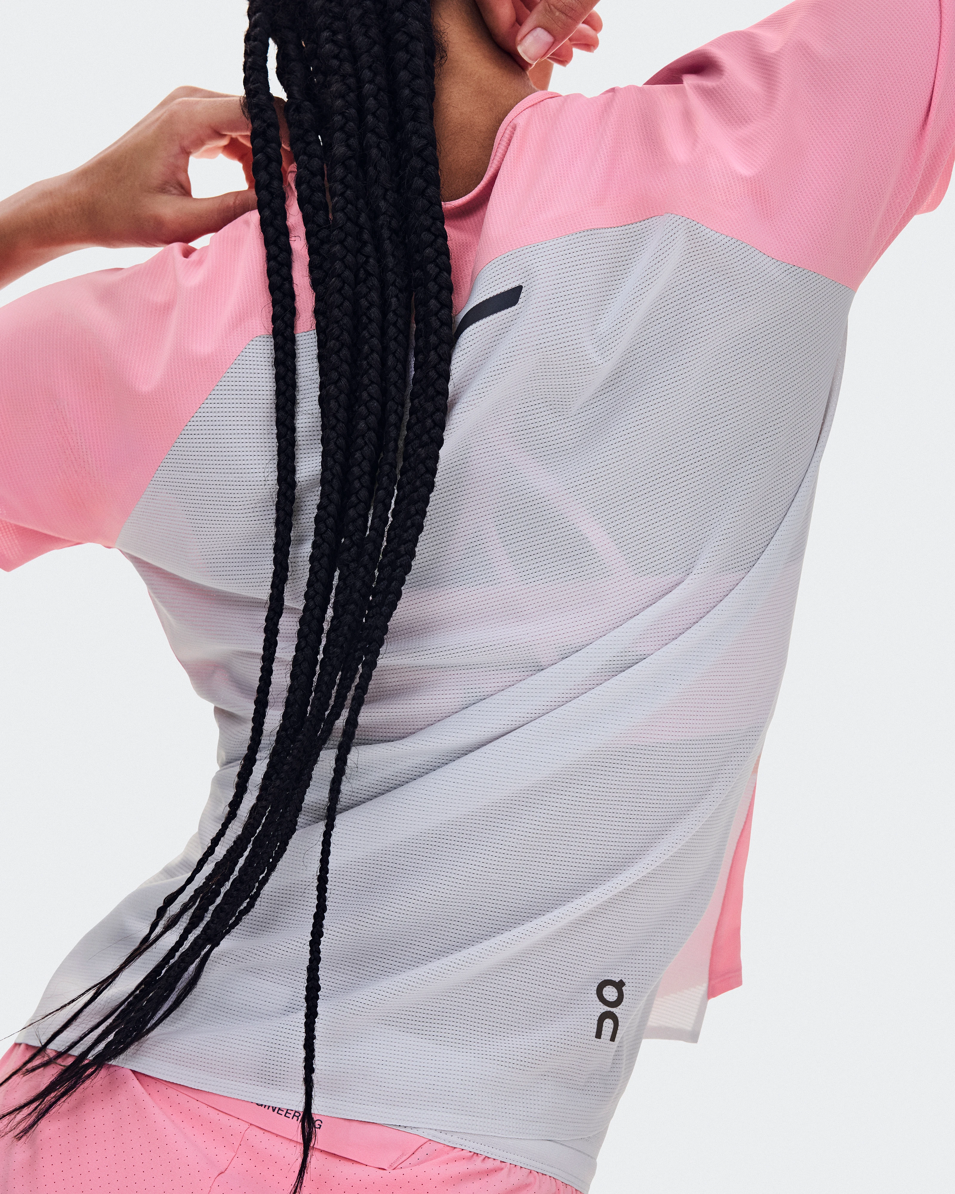 On Performance-T Magnolia & Glacier Femme Hauts et t-shirts
