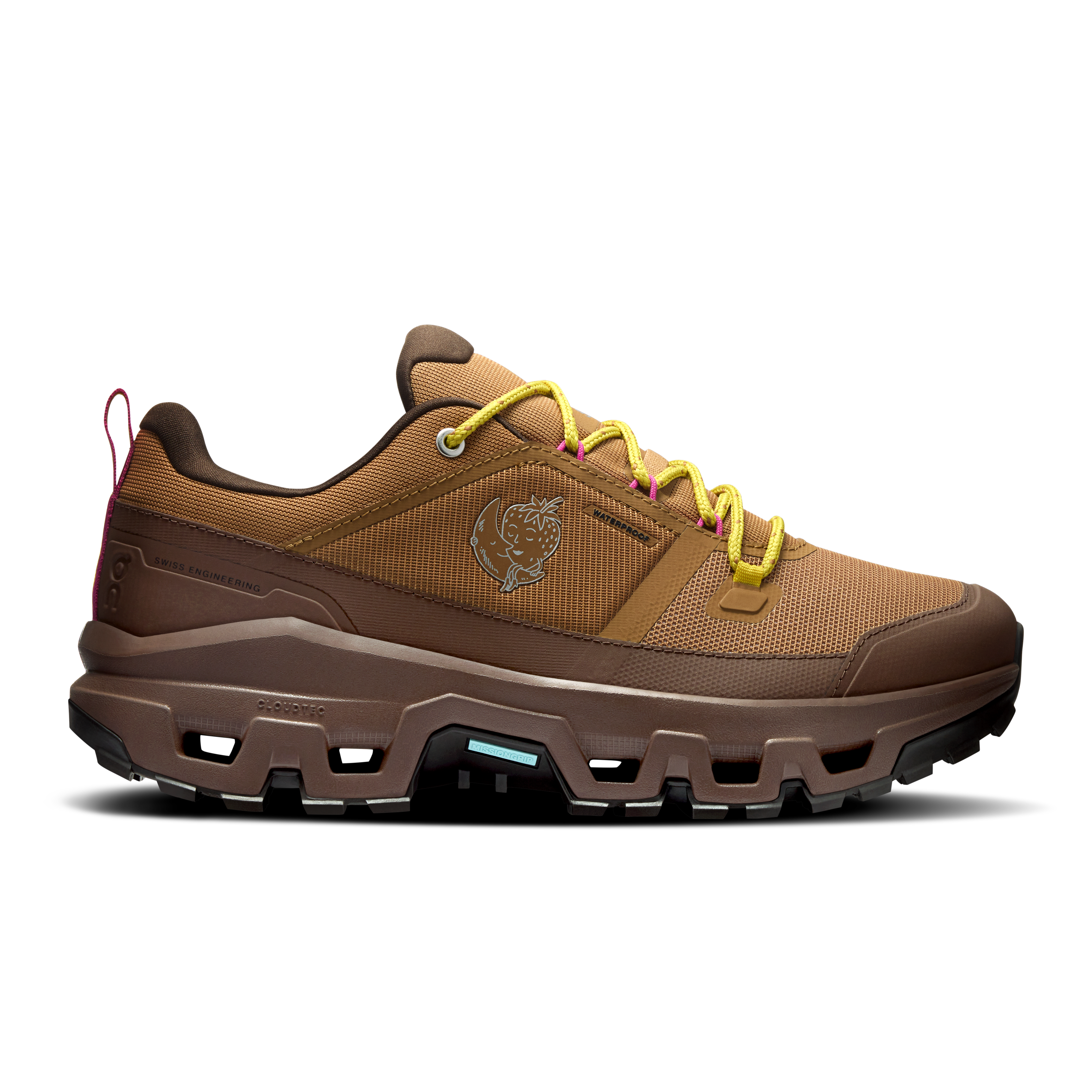 On Cloudrock Low Waterproof SHF Sphinx & Chestnut Femme – Terrain mixte, randonnée Chaussures