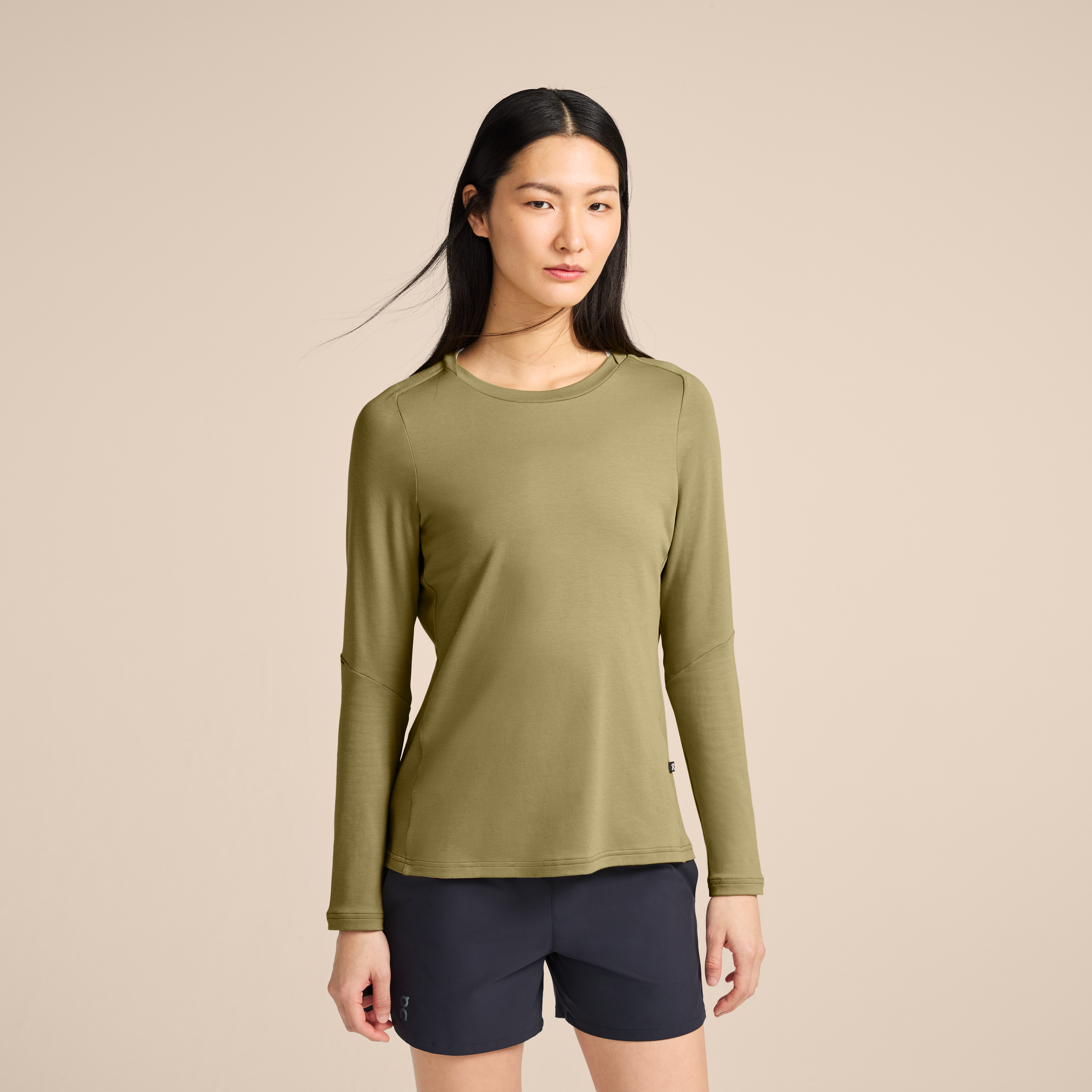 On Focus Long-T Safari Femme – Quotidien, randonnée, polyvalent Hauts et t-shirts