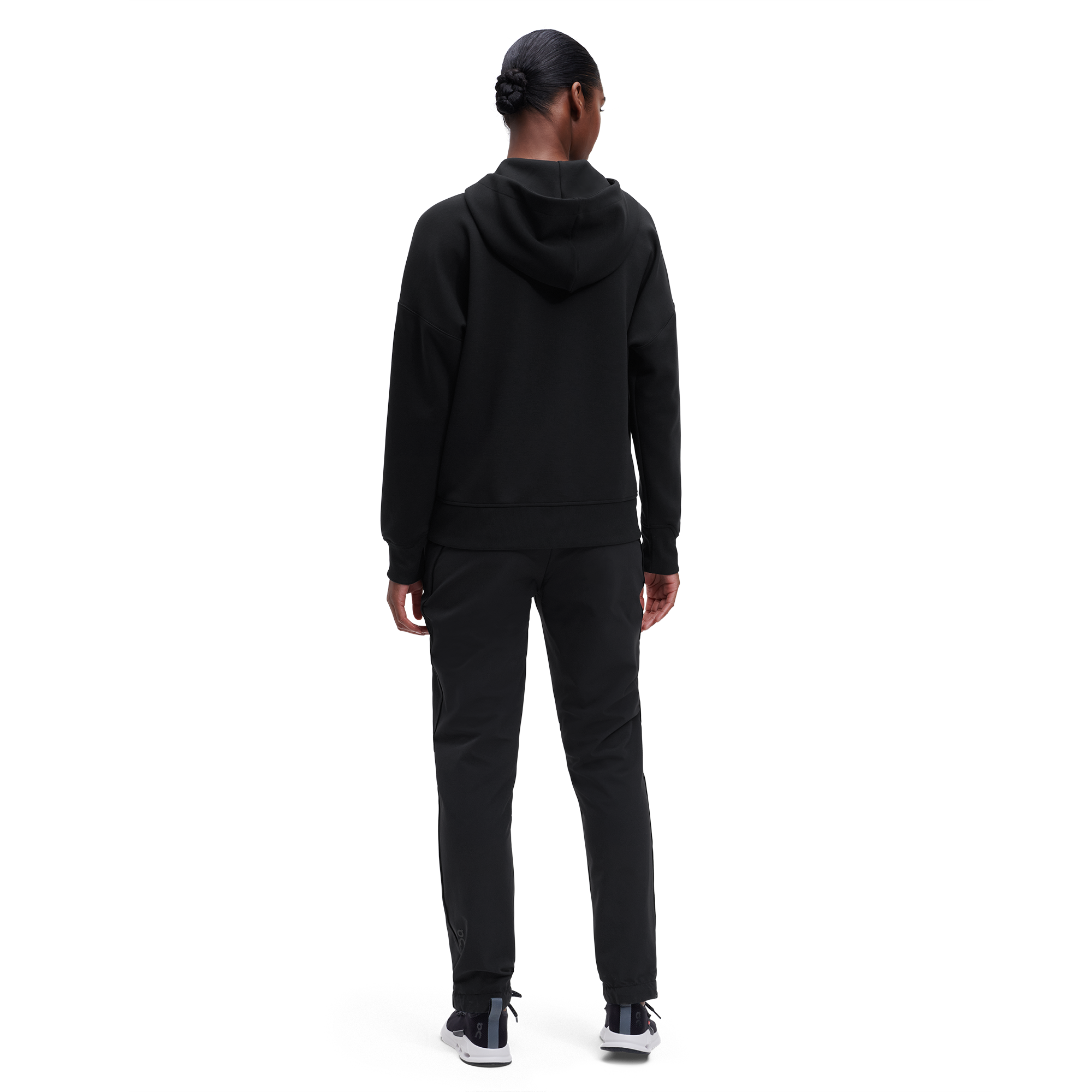 On Zipped Hoodie Black Femme Sweats à capuche et sweats