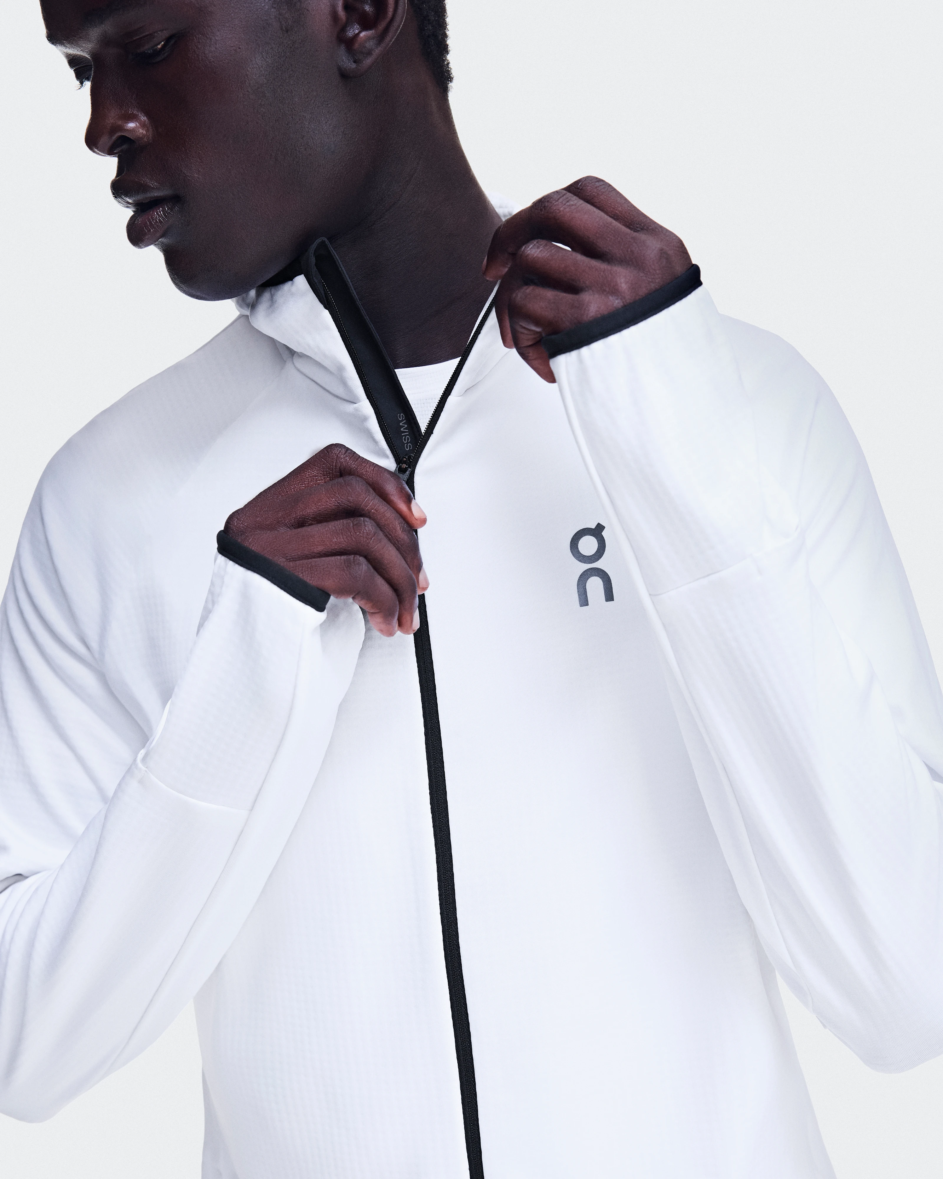 On Climate Zip Hoodie White Homme Sweats à capuche et sweats